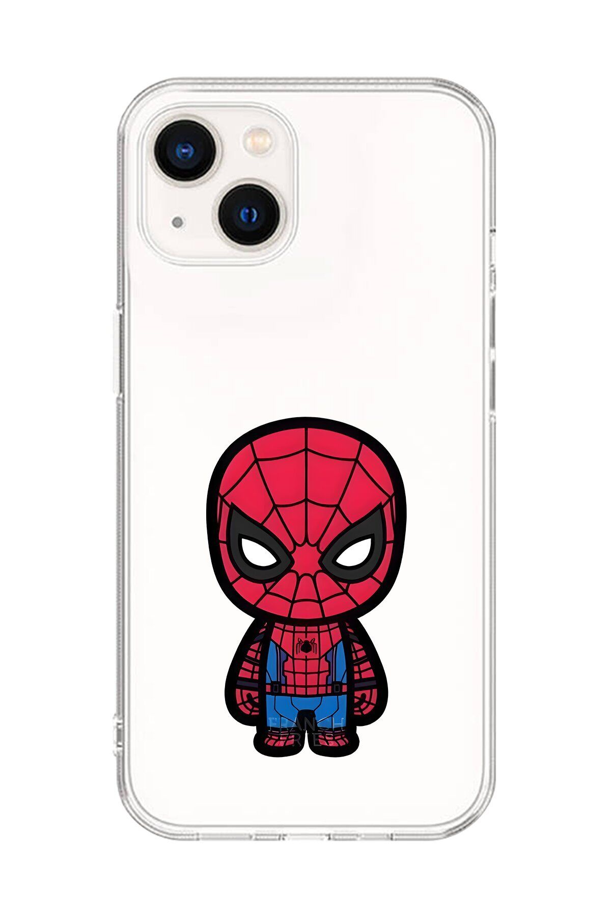 Dali Design iPhone 15 Plus Uyumlu Şeffaf Kılıf Chibi Spider-Man 7 Tasarımlı
