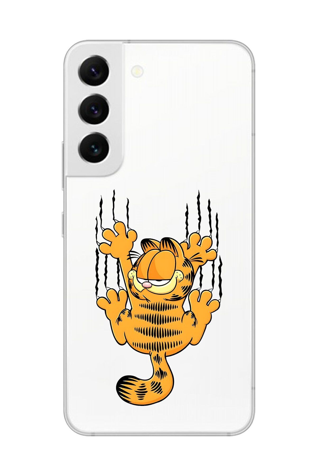Dali Design Galaxy S22 Uyumlu Şeffaf Kılıf Cartoon Garfield 4 Tasarımlı