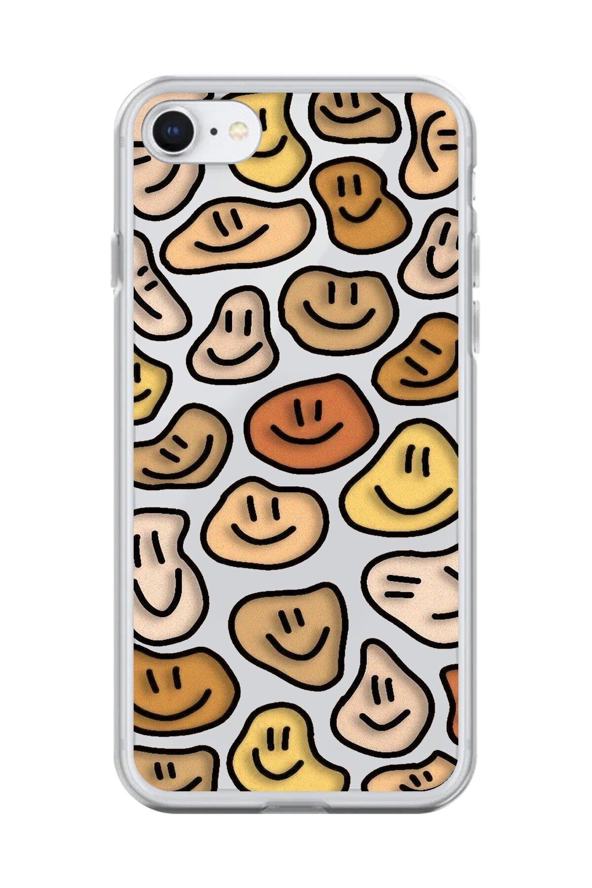Dali Design iPhone 8 Uyumlu Şeffaf Kılıf Şeffaf Wallpaper 8 Tasarımlı