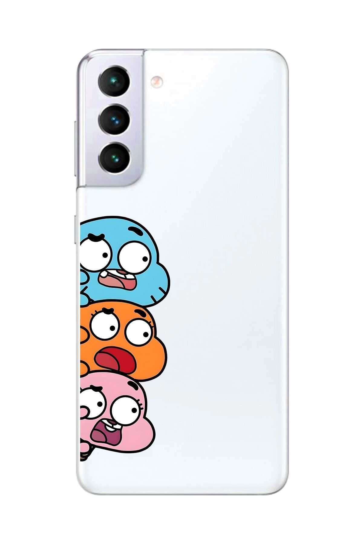 Dali Design Galaxy S21+ Uyumlu Şeffaf Kılıf Cartoon Gumball 6 Tasarımlı