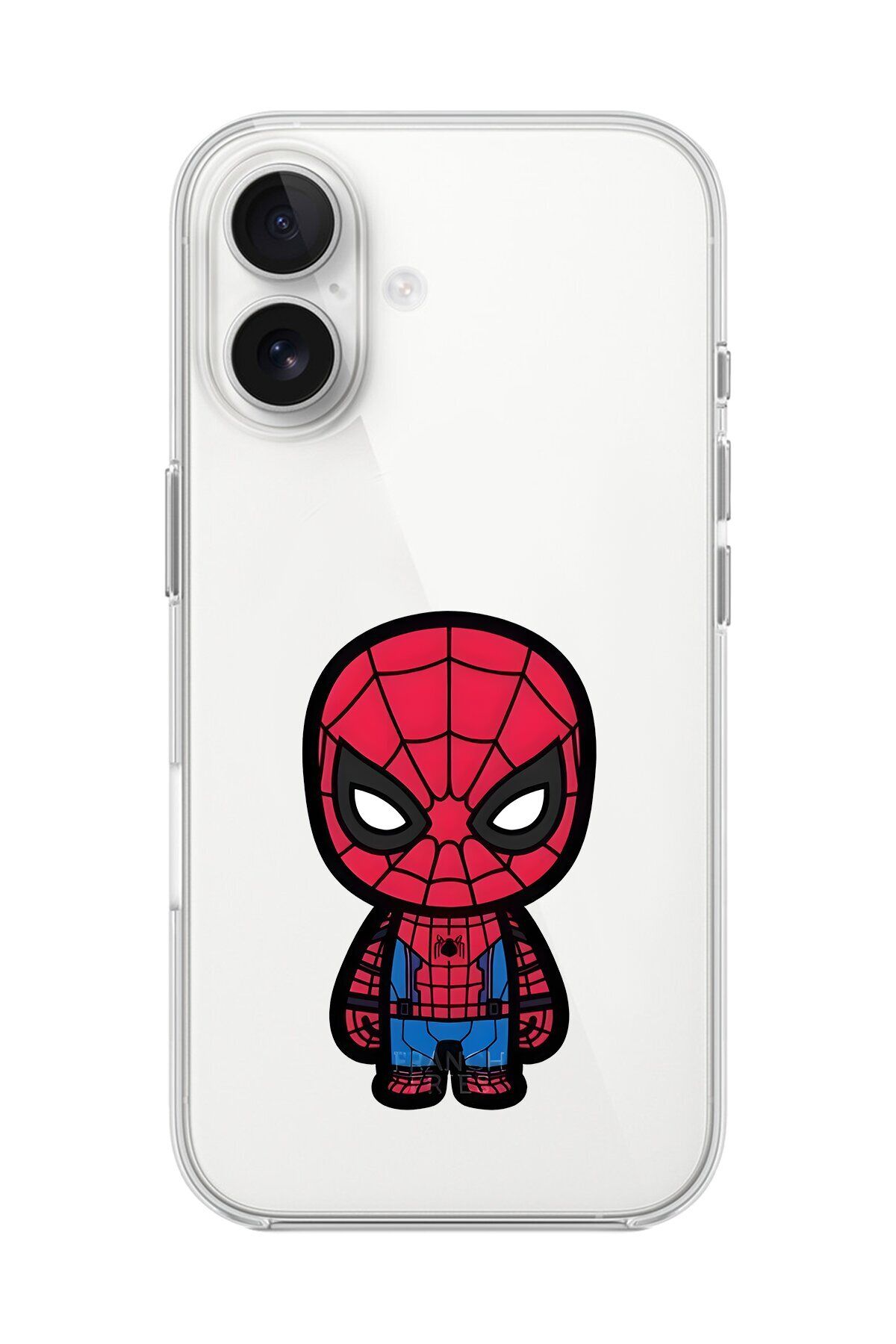 Dali Design iPhone 16 Uyumlu Şeffaf Kılıf Chibi Spider-Man 7 Tasarımlı