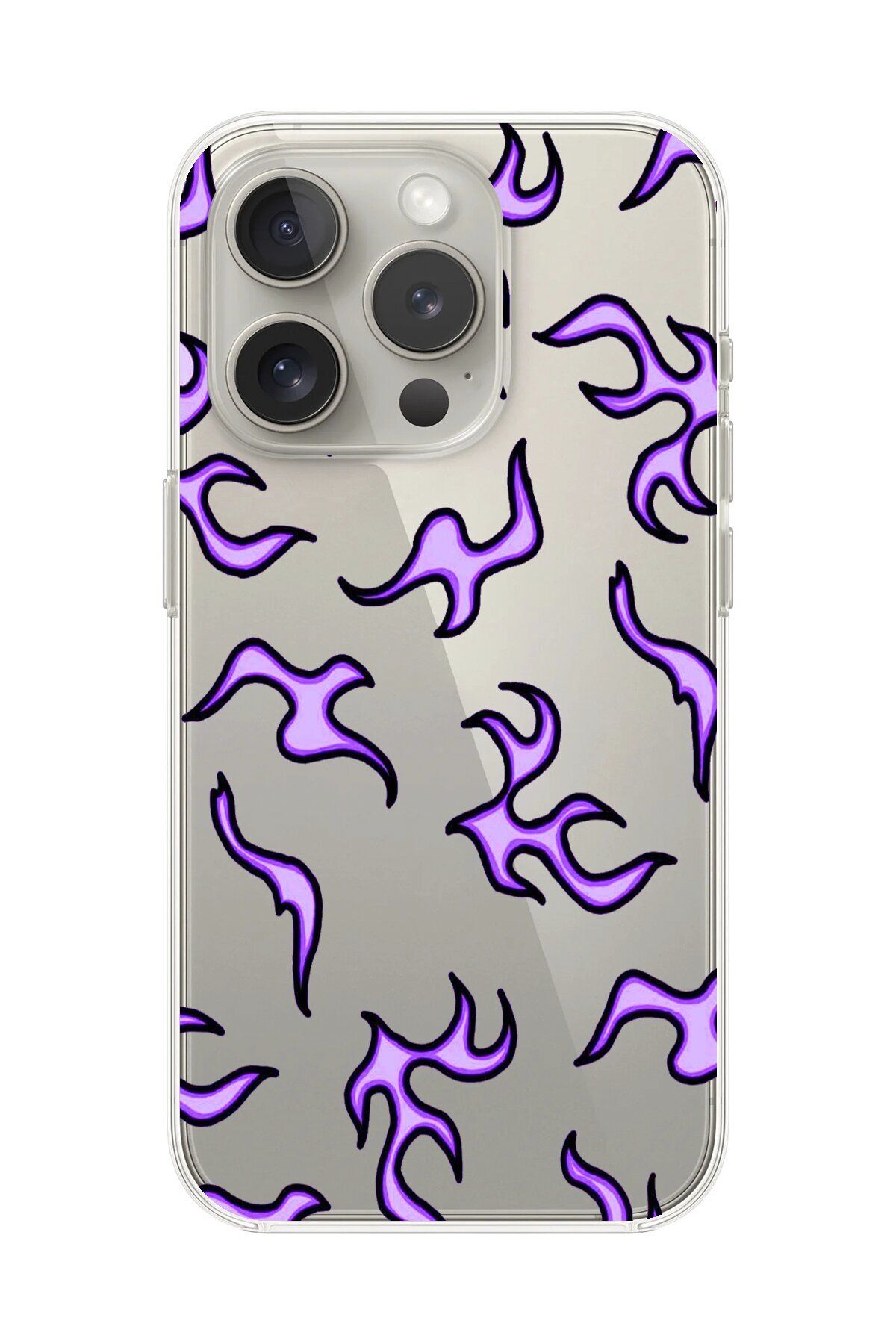Dali Design iPhone 14 Pro Max Uyumlu Şeffaf Kılıf Şeffaf Wallpaper 3 Tasarımlı uyumlu