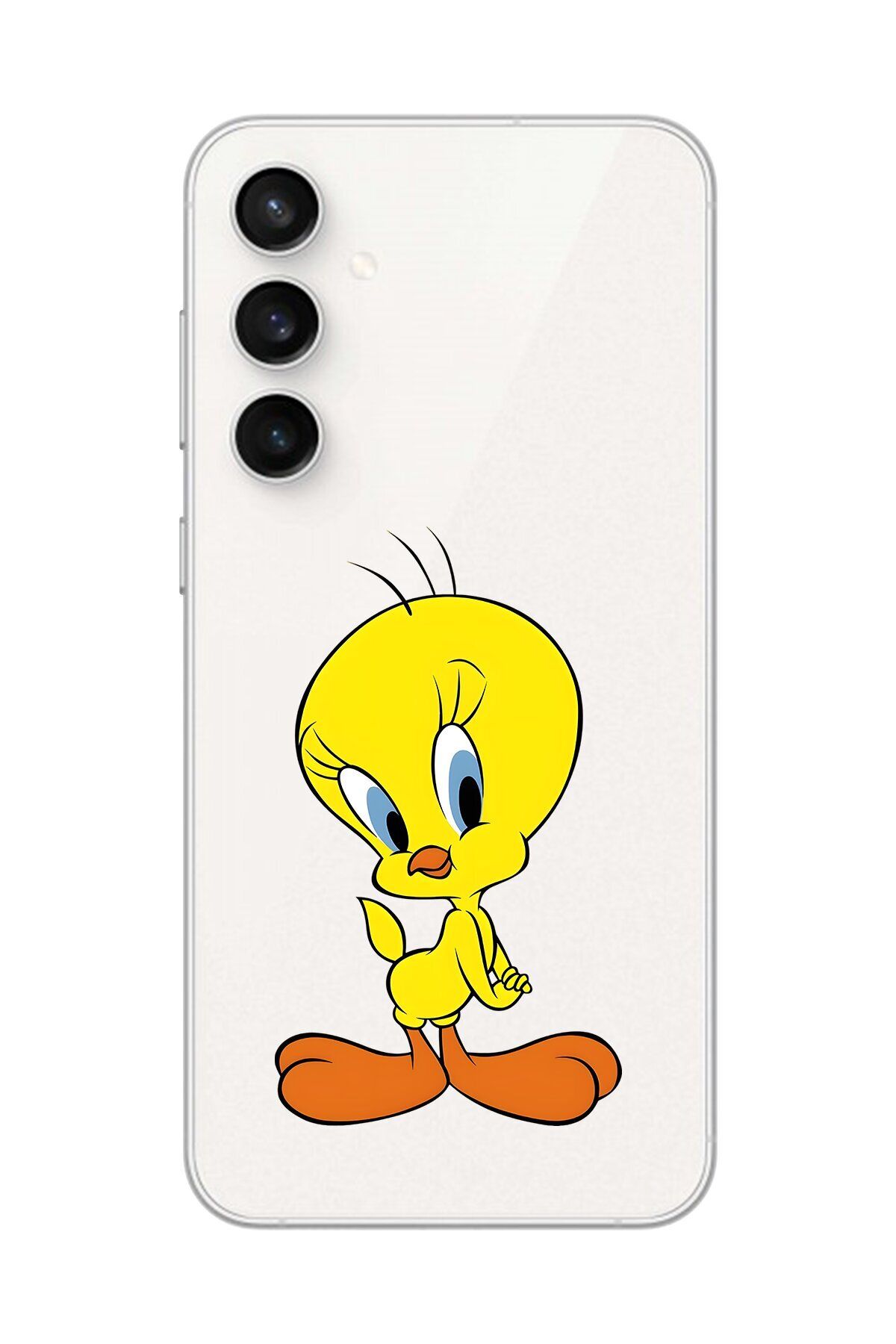 Dali Design Galaxy S23 FE Uyumlu Şeffaf Kılıf Cartoon Tweety 17 Tasarımlı