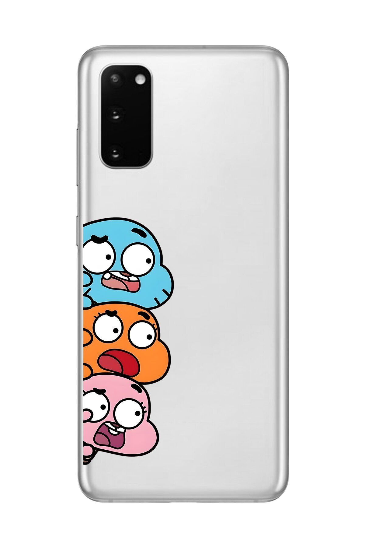 Dali Design Samsung Galaxy S20+ Uyumlu Şeffaf Kılıf Cartoon Gumball 6 Tasarımlı