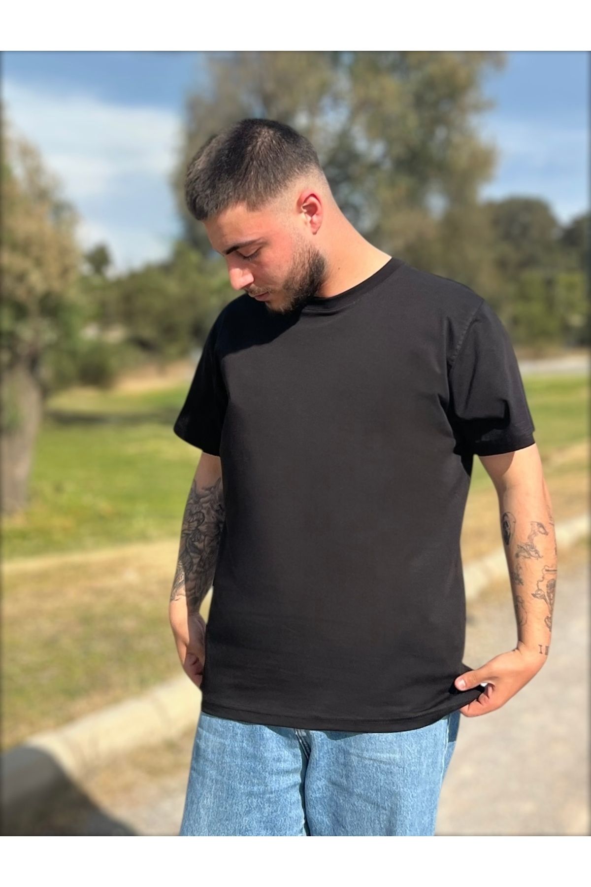 sweet&sweat Siyah Sıfır Yaka Basic T-shirt