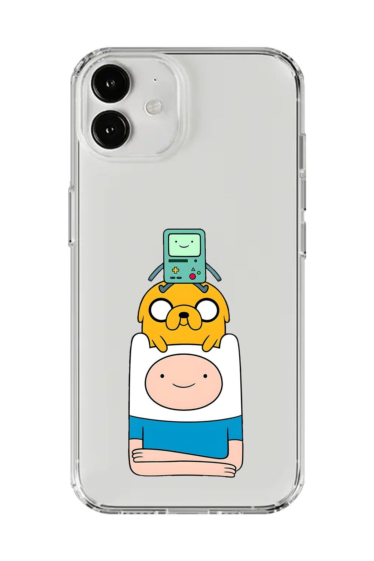 Dali Design iPhone 12 Uyumlu Şeffaf Kılıf Cartoon Adventure Time 1 Tasarımlı