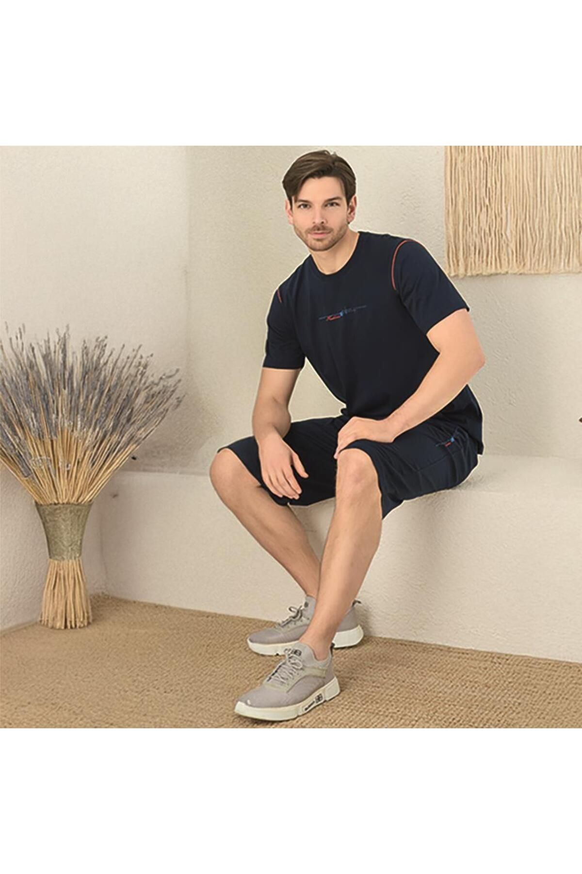 elitepoint 1702 Erkek Yazlık Şortlu Pijama Takımı