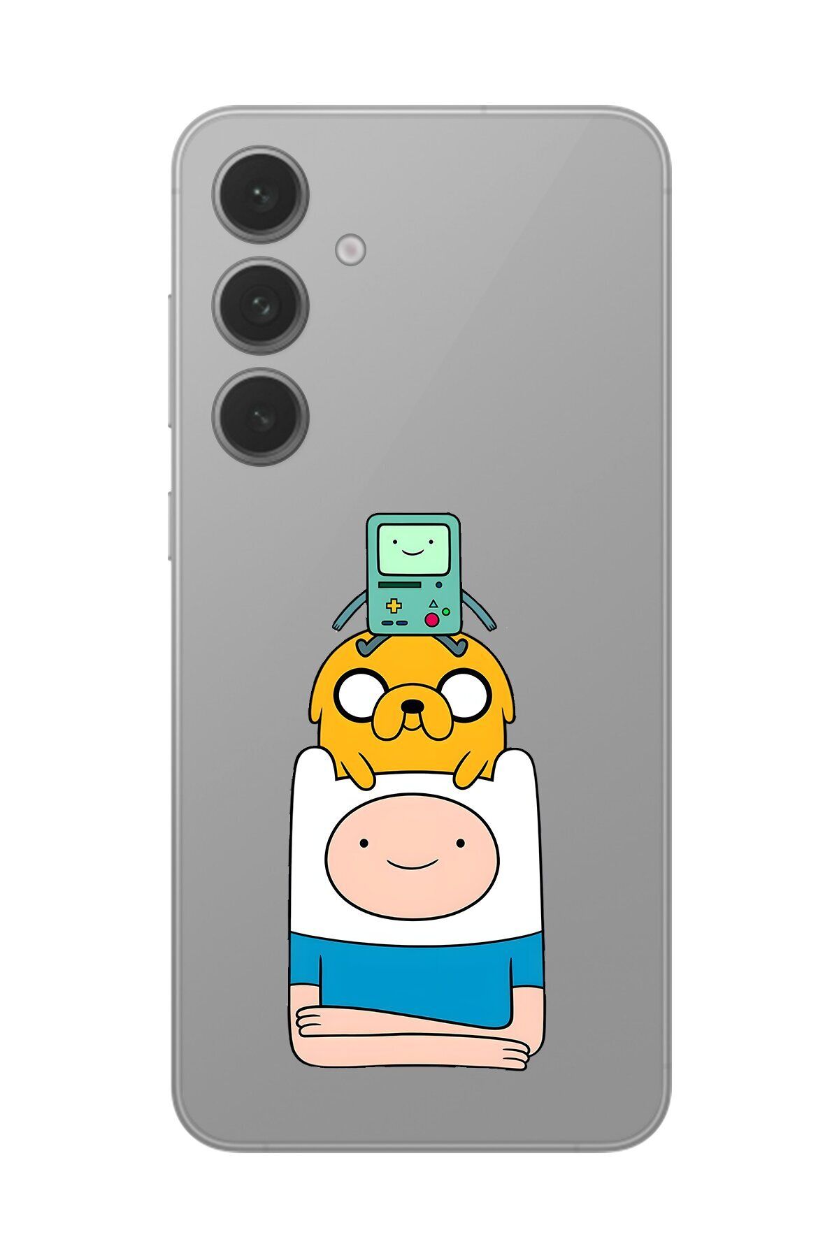 Dali Design Galaxy S24+ Uyumlu Şeffaf Kılıf Cartoon Adventure Time 1 Tasarımlı