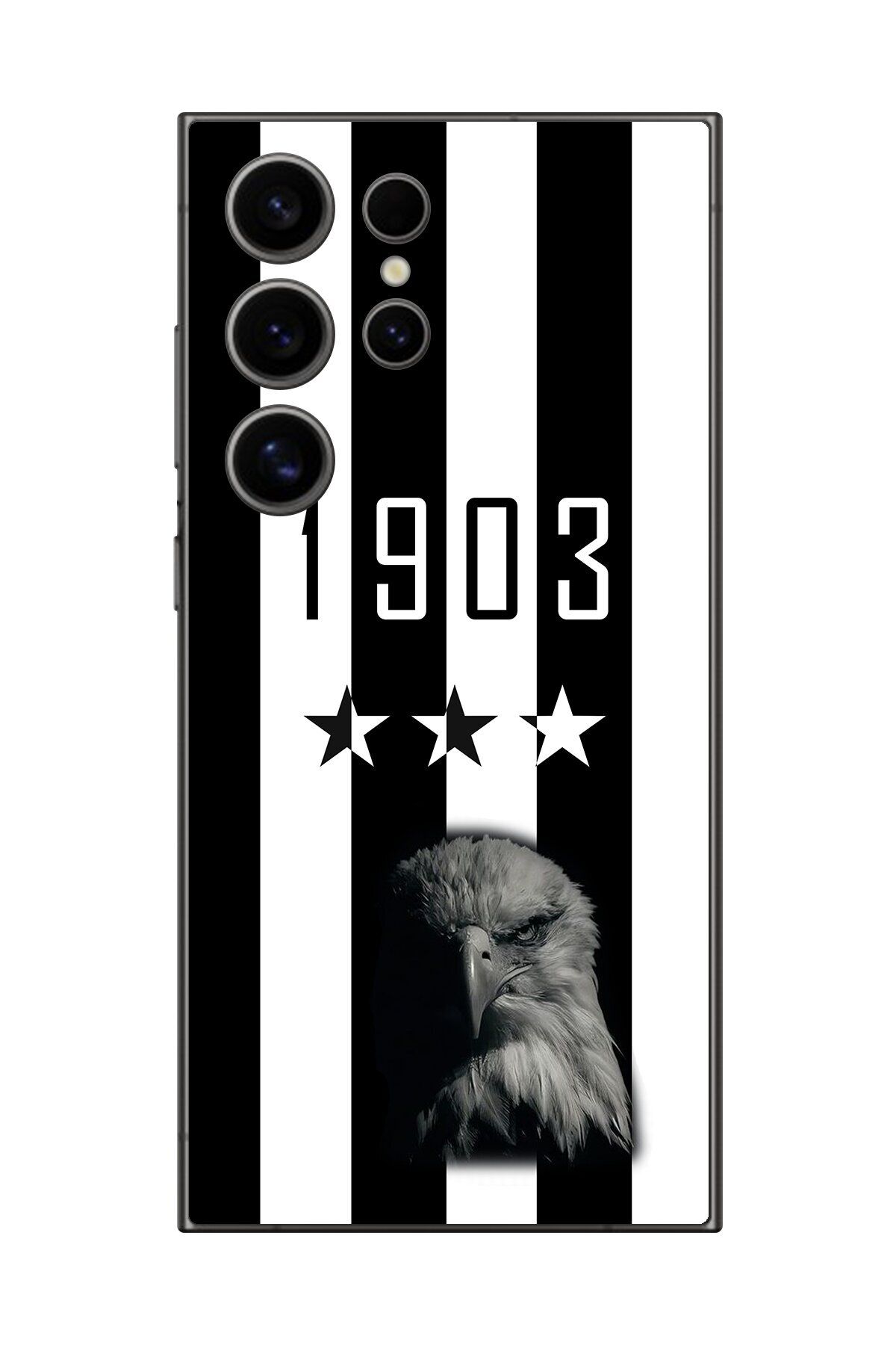 Dali Design Samsung Galaxy S24 Ultra Uyumlu Şeffaf Kılıf Şeffaf 1907 Boğa Tasarımlı