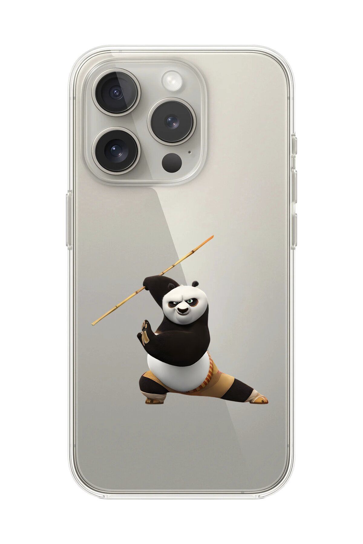 Dali Design iPhone 12 Pro Uyumlu Şeffaf Kılıf Cartoon Kung Fu Po 7 Tasarımlı