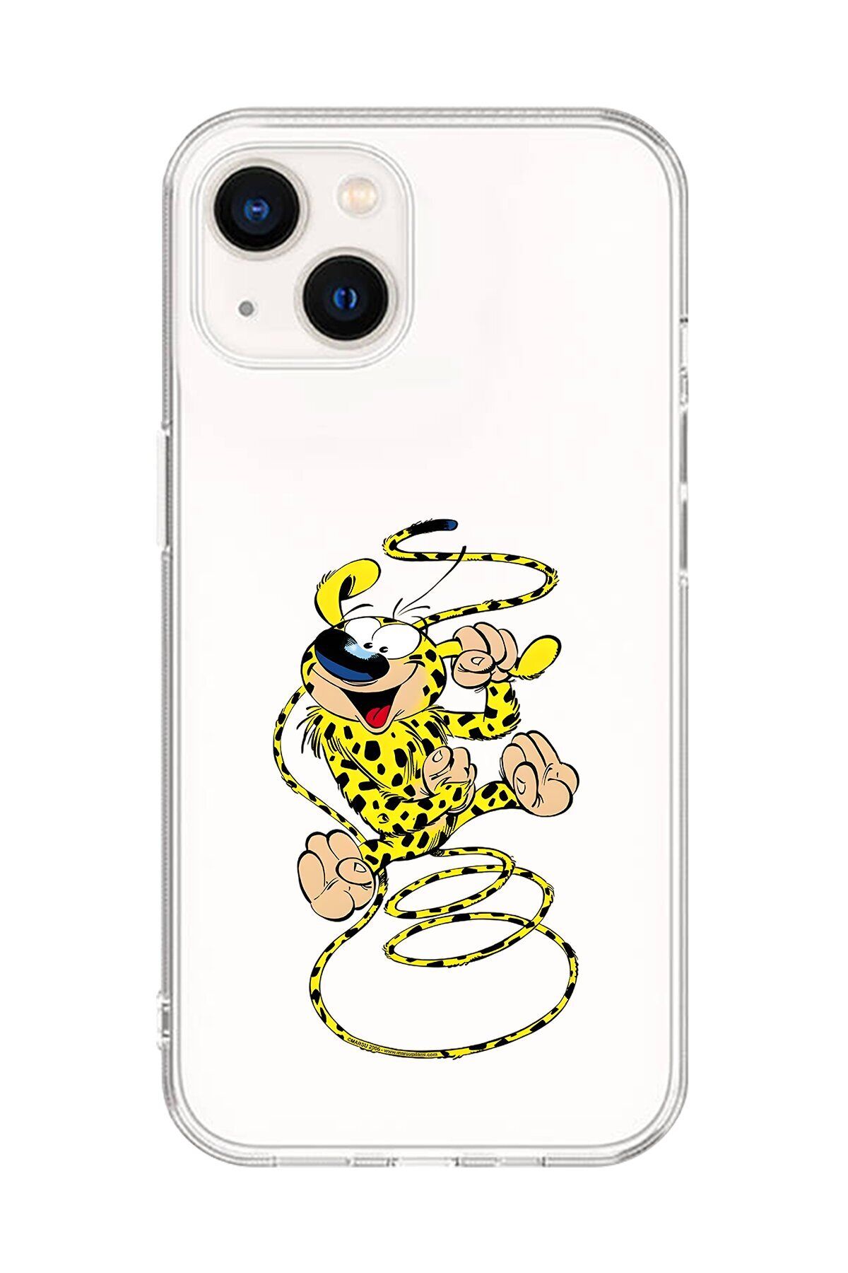 Dali Design iPhone 15 Uyumlu Şeffaf Kılıf Cartoon Marsupilami 9 Tasarımlı