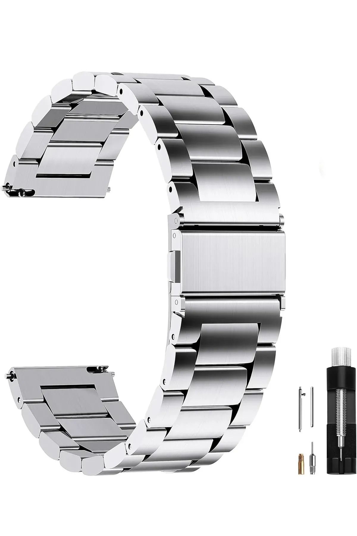 Dexmon Samsung Galaxy Watch 4/5/6/7/fe/40/40/44 Classic 42/43/46/47MM Uyumlu 20mm Metal Paslanmaz Kordon