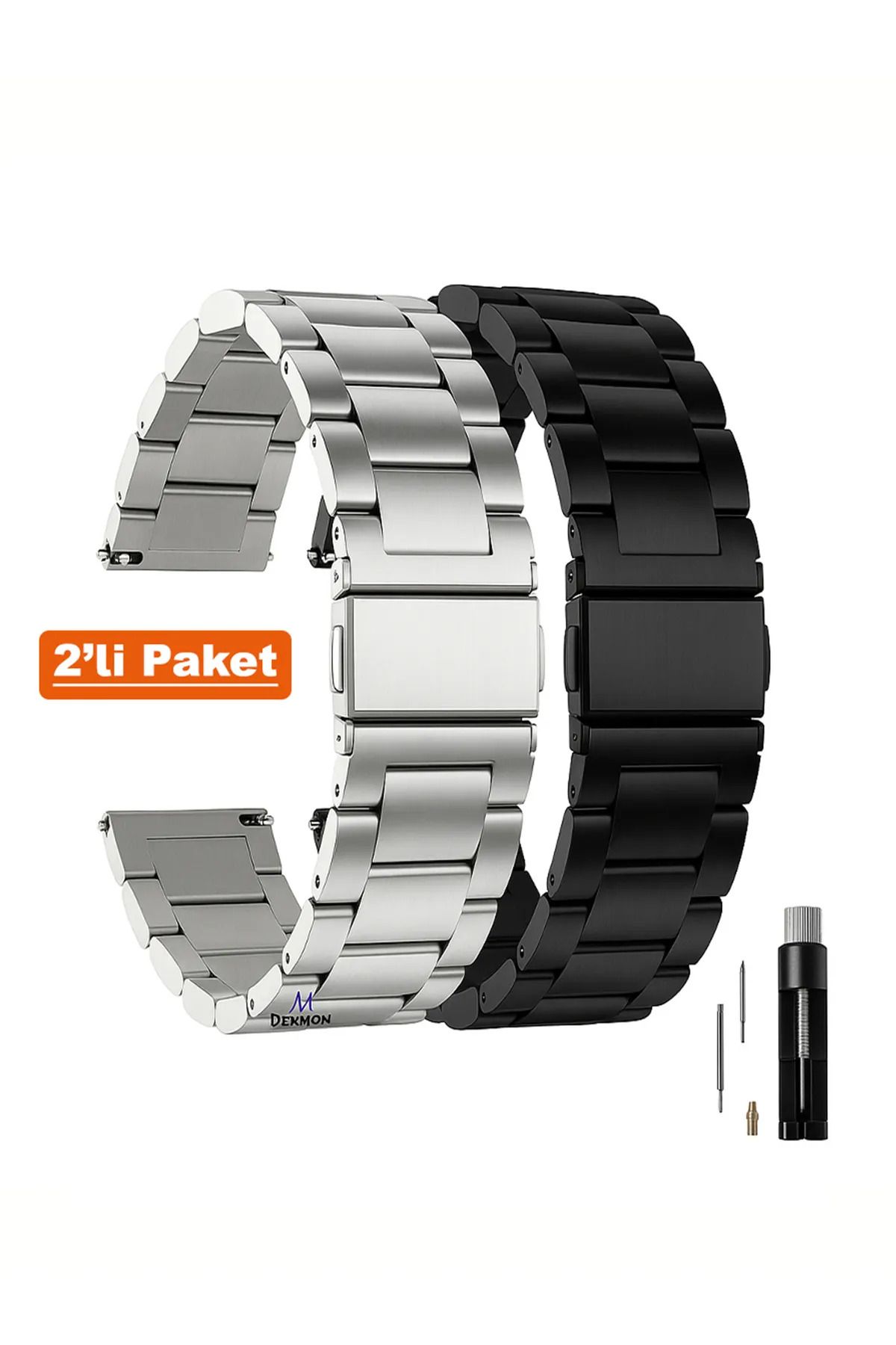 Dexmon Samsung Galaxy Watch 4/5/6/7/fe/40/40/44 Classic 42/43/46/47MM Uyumlu 20mm Metal Paslanmaz Kordon