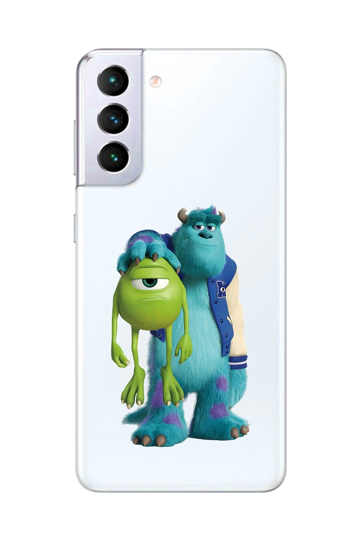 Dali Design Galaxy S21+ Uyumlu Şeffaf Kılıf Cartoon Sevimli Canavarlar 15 Tasarımlı