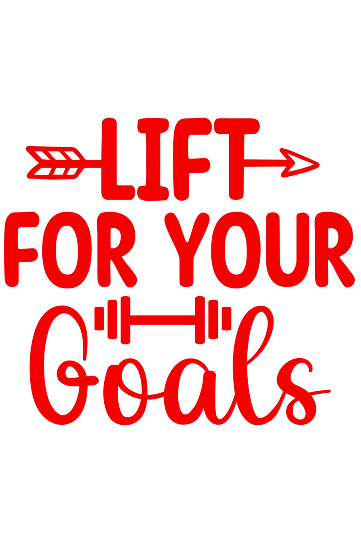 StoryGift Romania Sticker Adeziv 90cm Exterior Cu Textul In Engleza "lift For Your Goals" - Ridica Pentru Obiect - One Size
