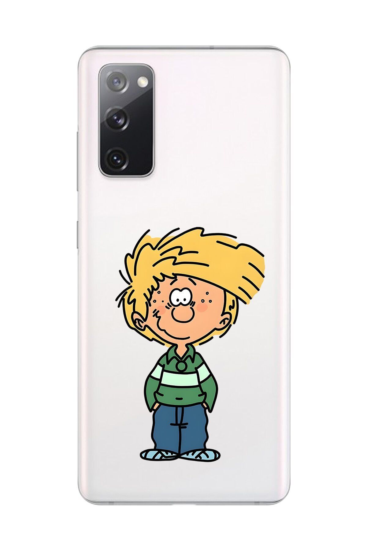 Dali Design Samsung Galaxy S20 FE Uyumlu Şeffaf Kılıf Cartoon Cedric 2 Tasarımlı