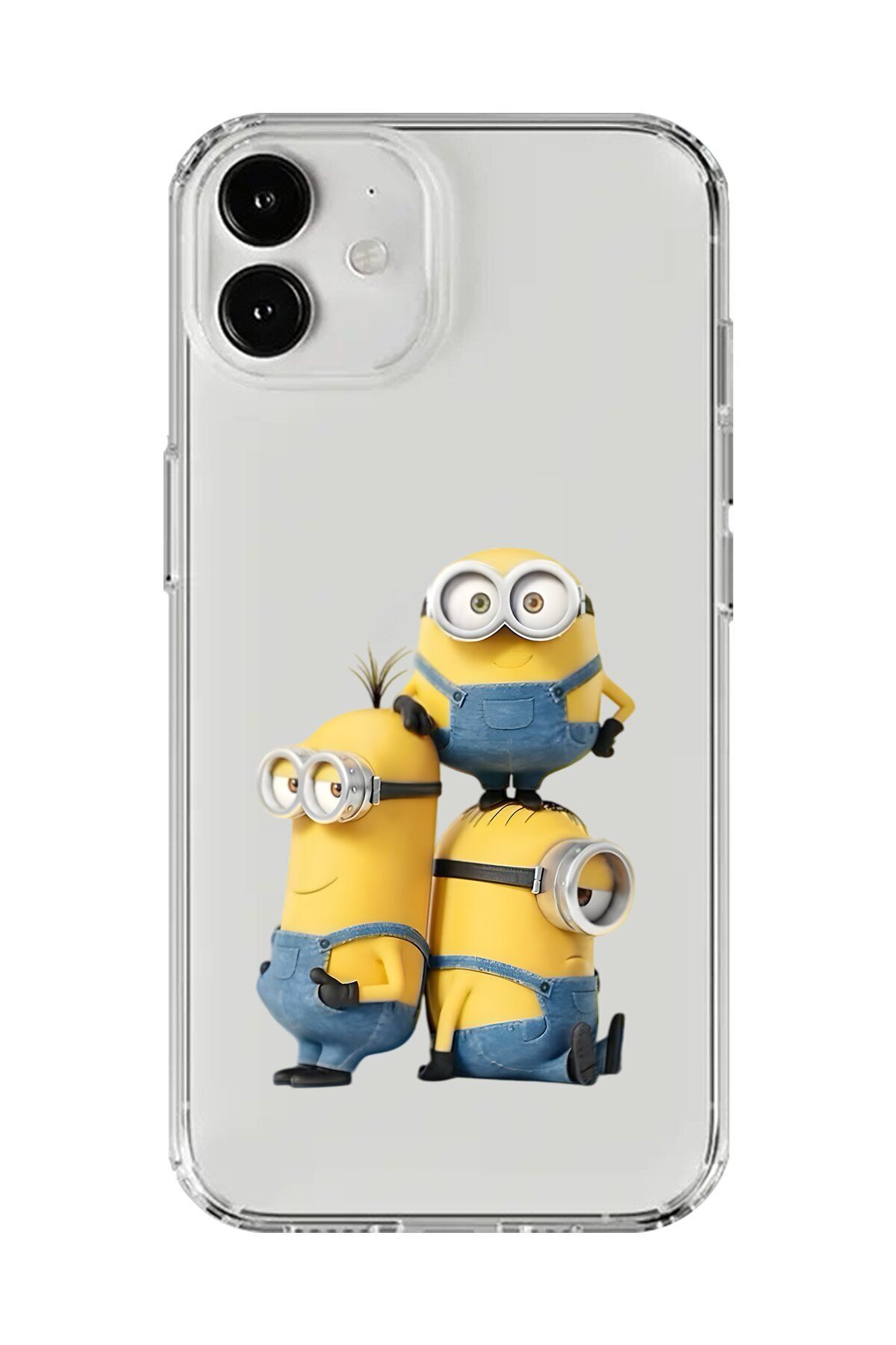 Dali Design iPhone 12 Mini Uyumlu Şeffaf Kılıf Cartoon Minions 10 Tasarımlı