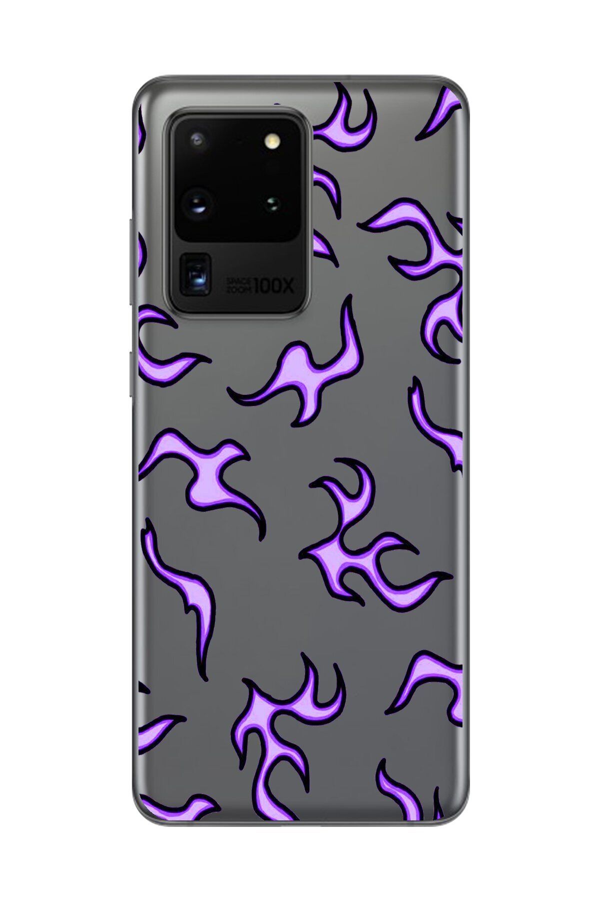 Dali Design Galaxy S20 Ultra Uyumlu Şeffaf Kılıf Şeffaf Wallpaper 3 Tasarımlı