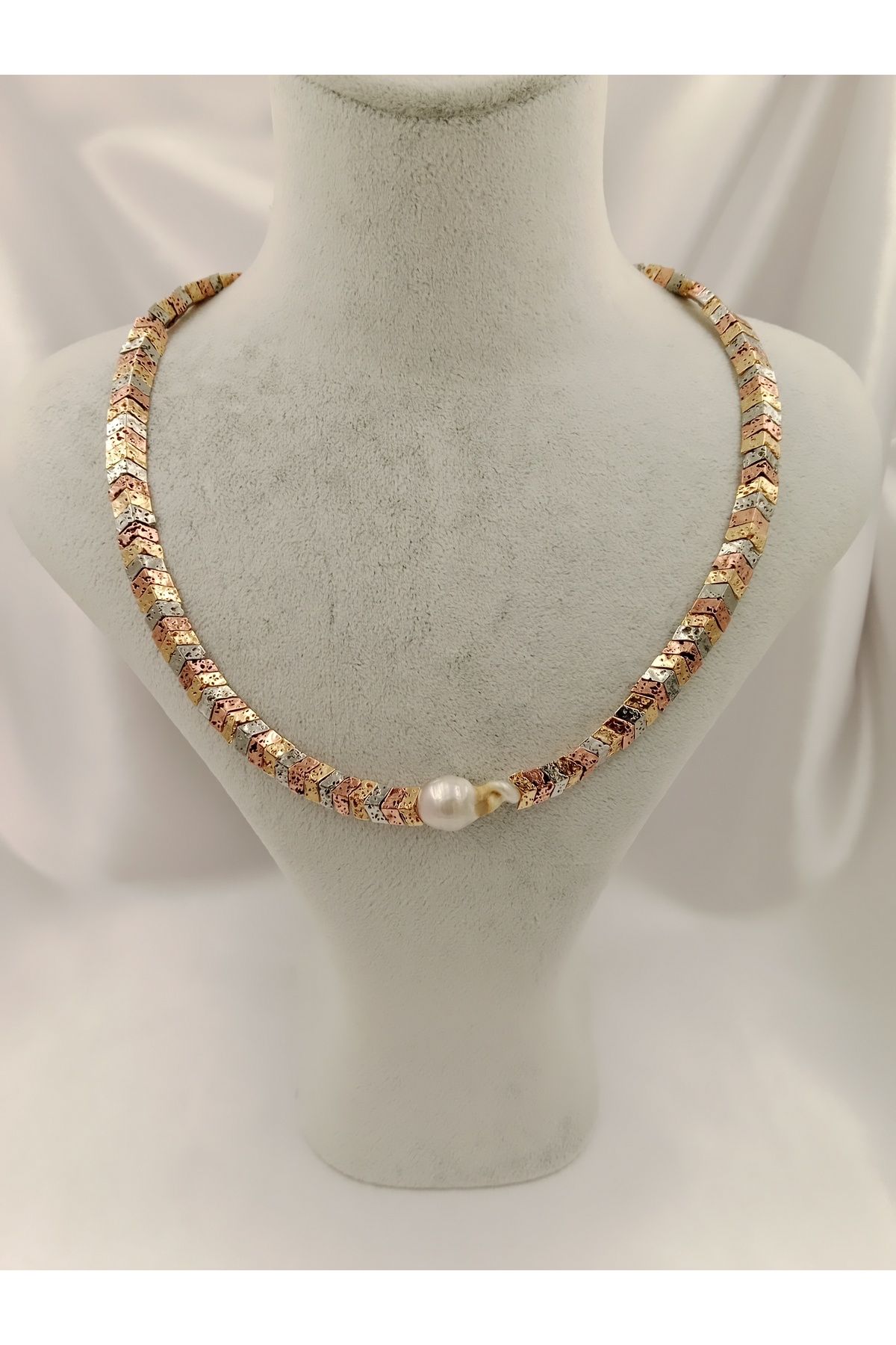Joyful Accessories By Neşe San Lovely Lav Mix Renkli Barok İncili Lav Taşı Tasarım Kolye