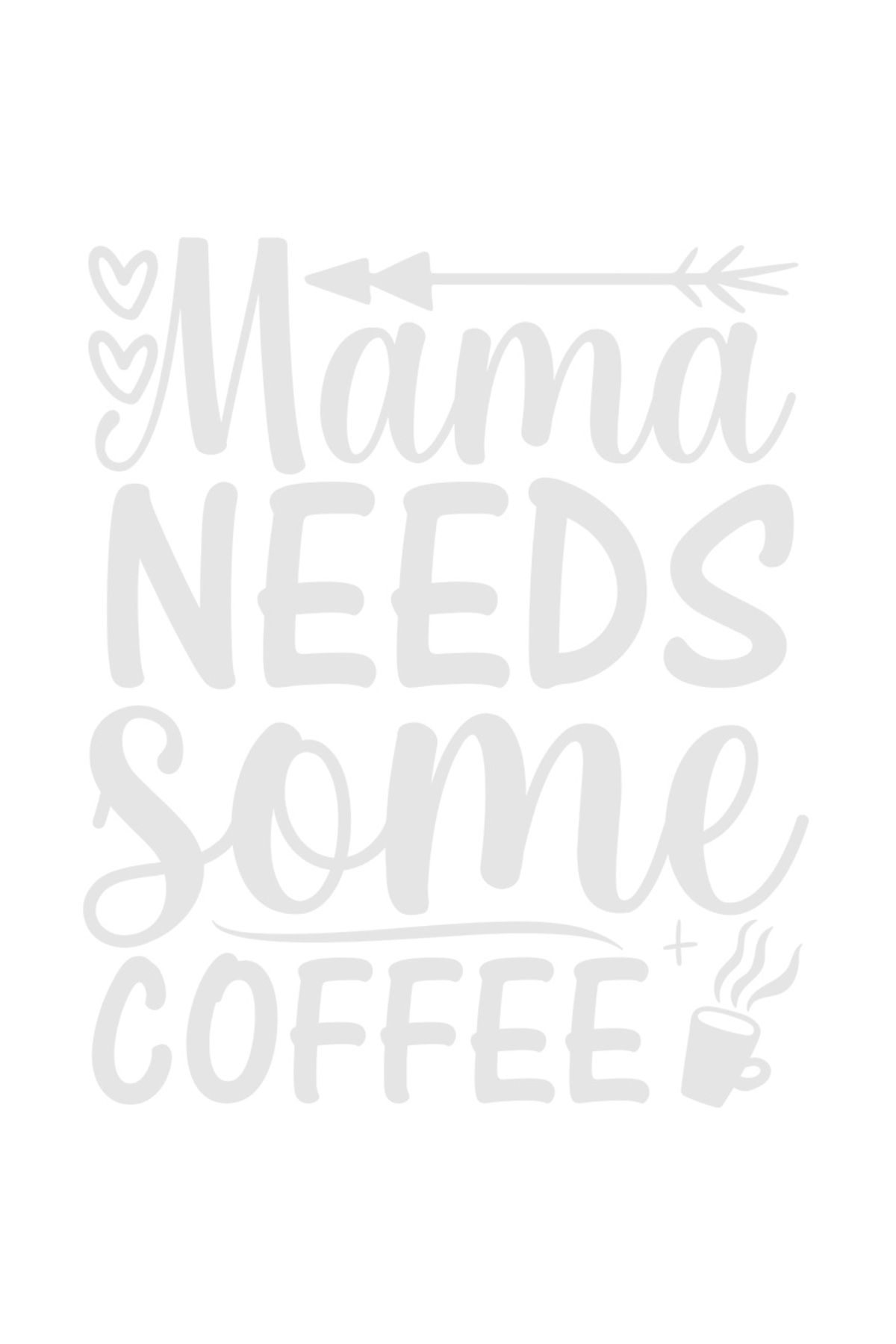 StoryGift Romania Sticker Autocolant 70cm Exterior Cu Inimioare Si Textul "mama Needs Some Coffee" - Mama Are Ne - One Size