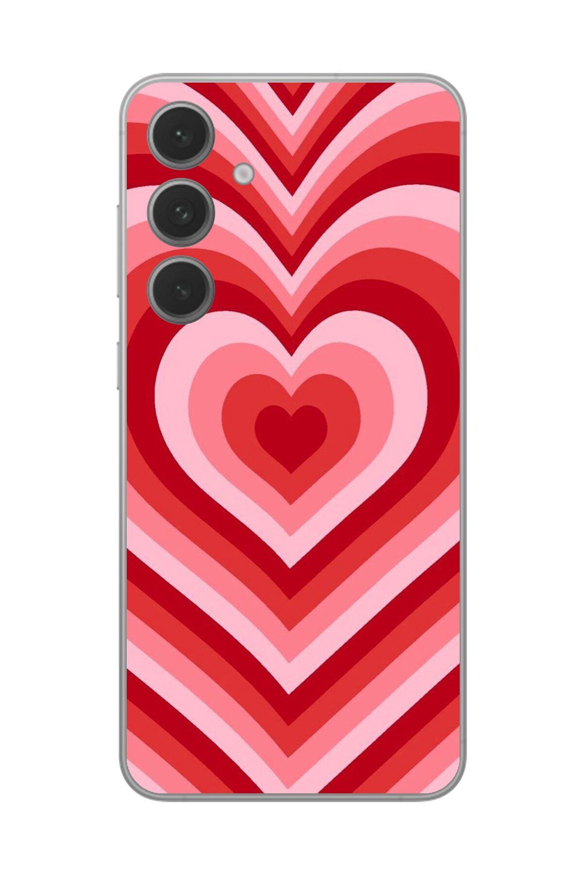 Dali Design Galaxy S24 Uyumlu Şeffaf Kılıf Kalp 3 Tasarımlı