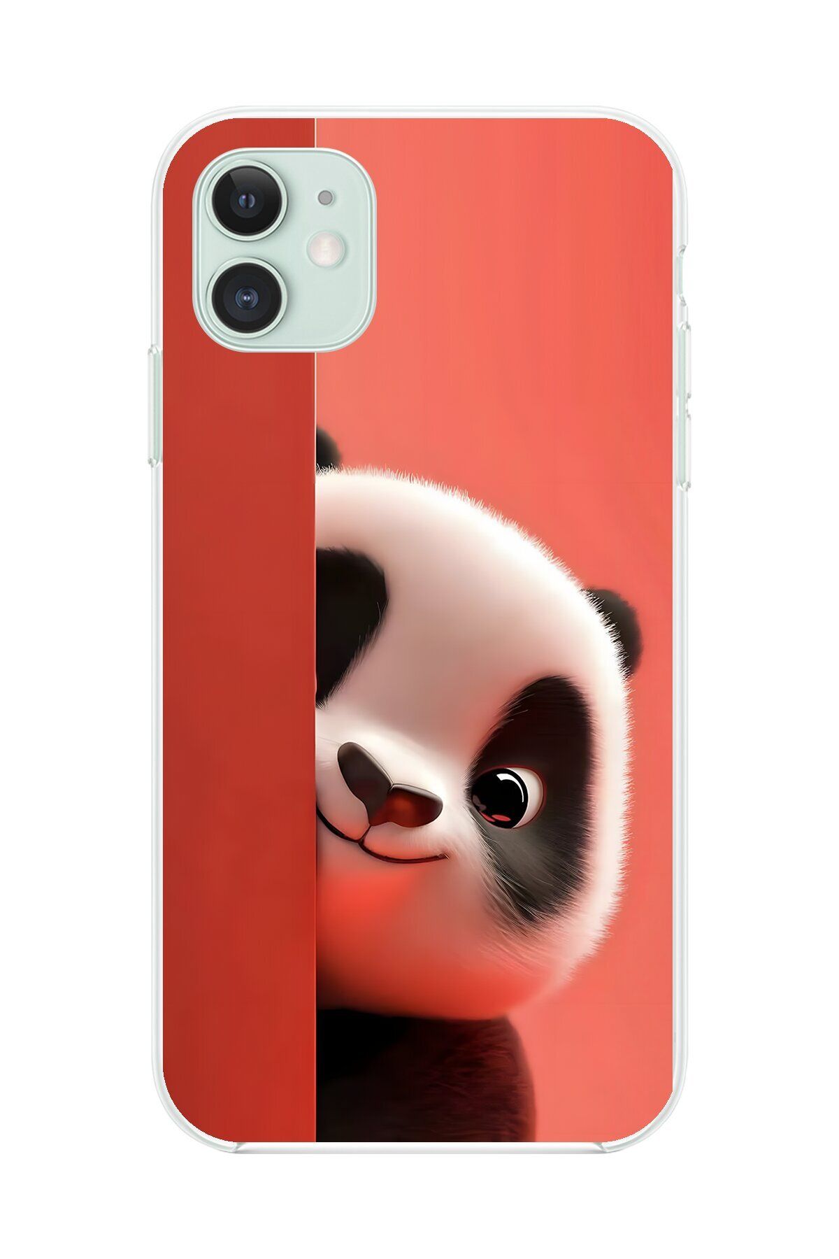 Dali Design iPhone 11 Uyumlu Şeffaf Kılıf 4 Peluş Panda Tasarımlı