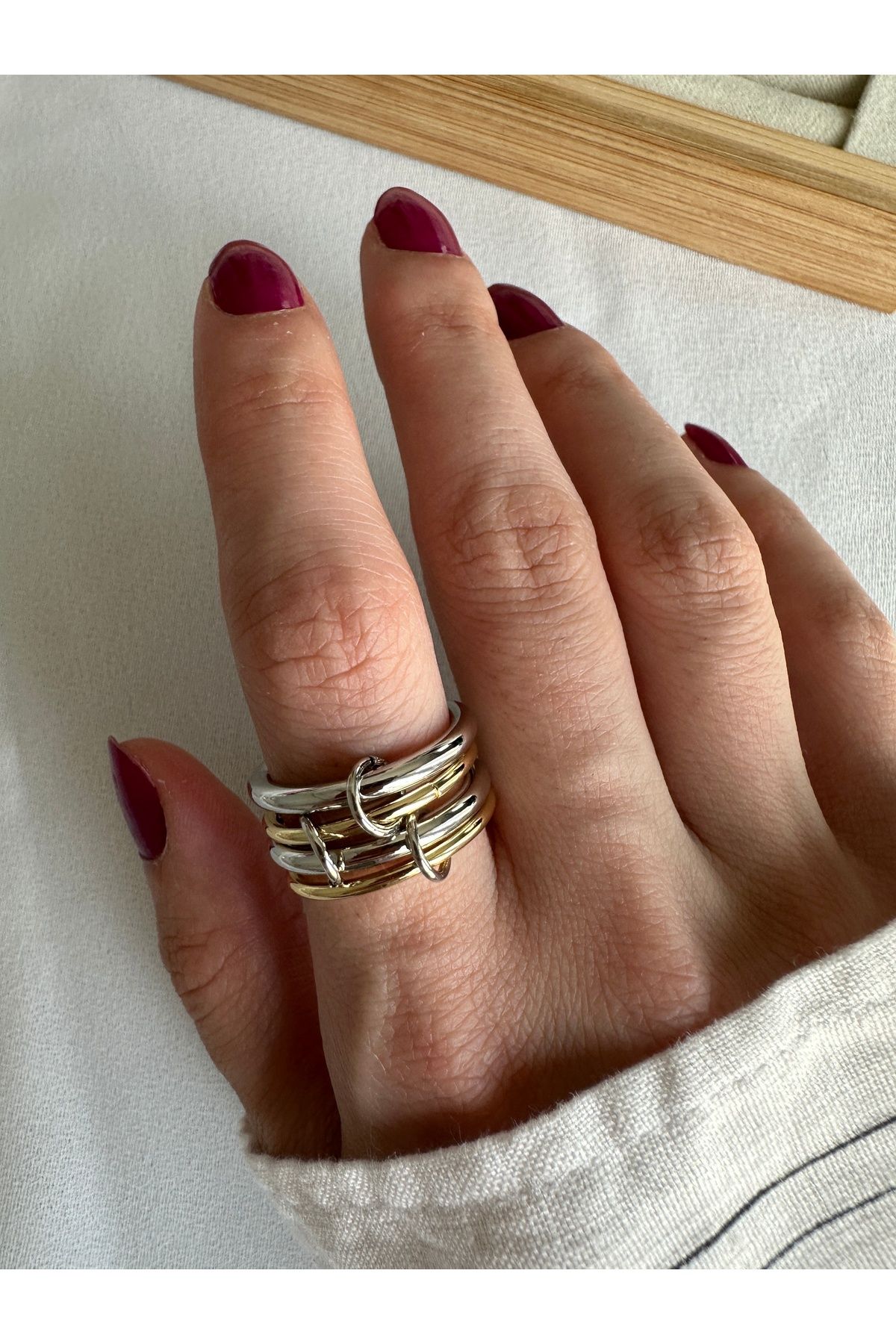 ringbox Çift Renkli 4'lü Yüzük