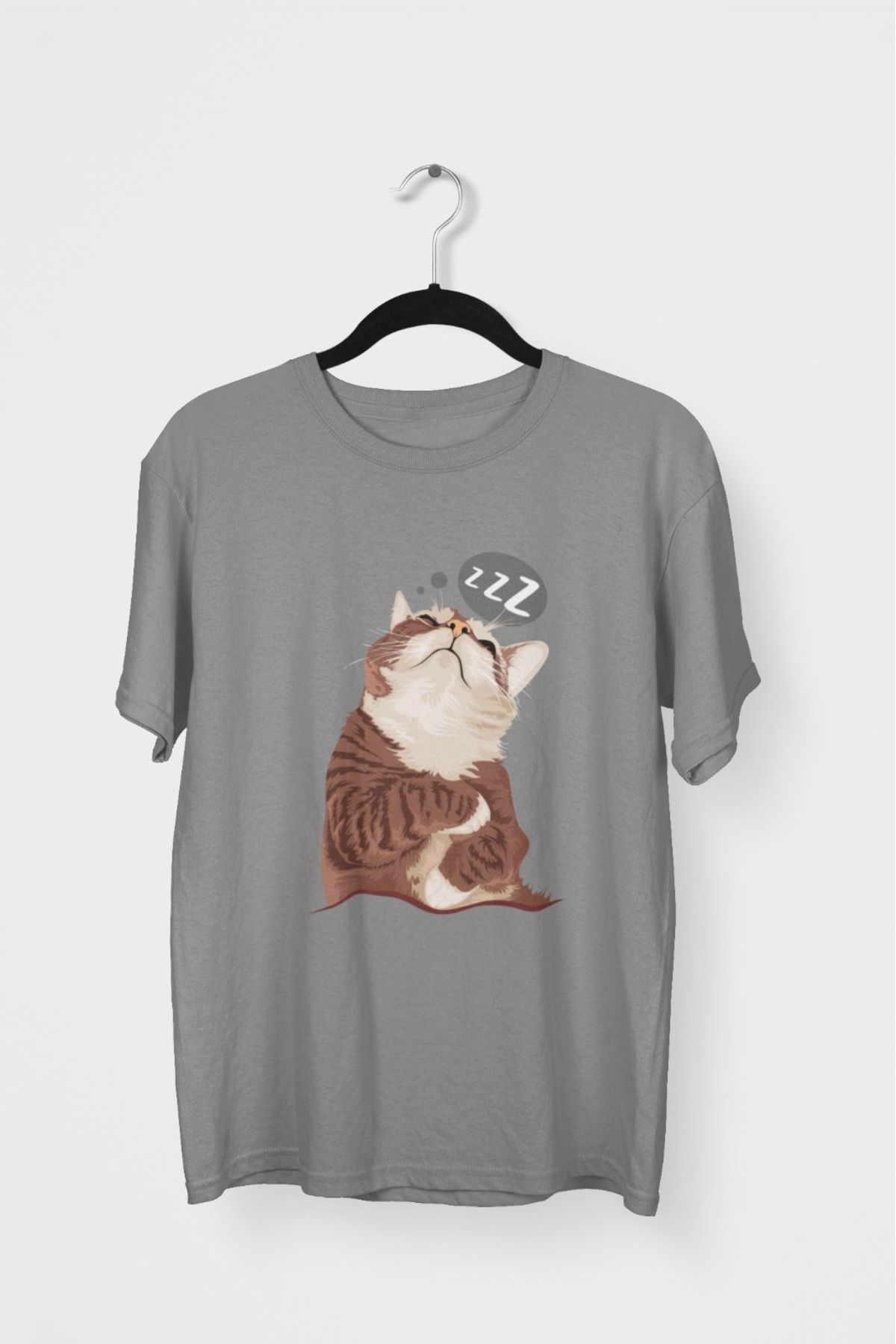 Butik ERKEK/KADIN -KEDİ2 - TRANSFER BASKILI YUVARLAK YAKA KISA KOL TİŞÖRT