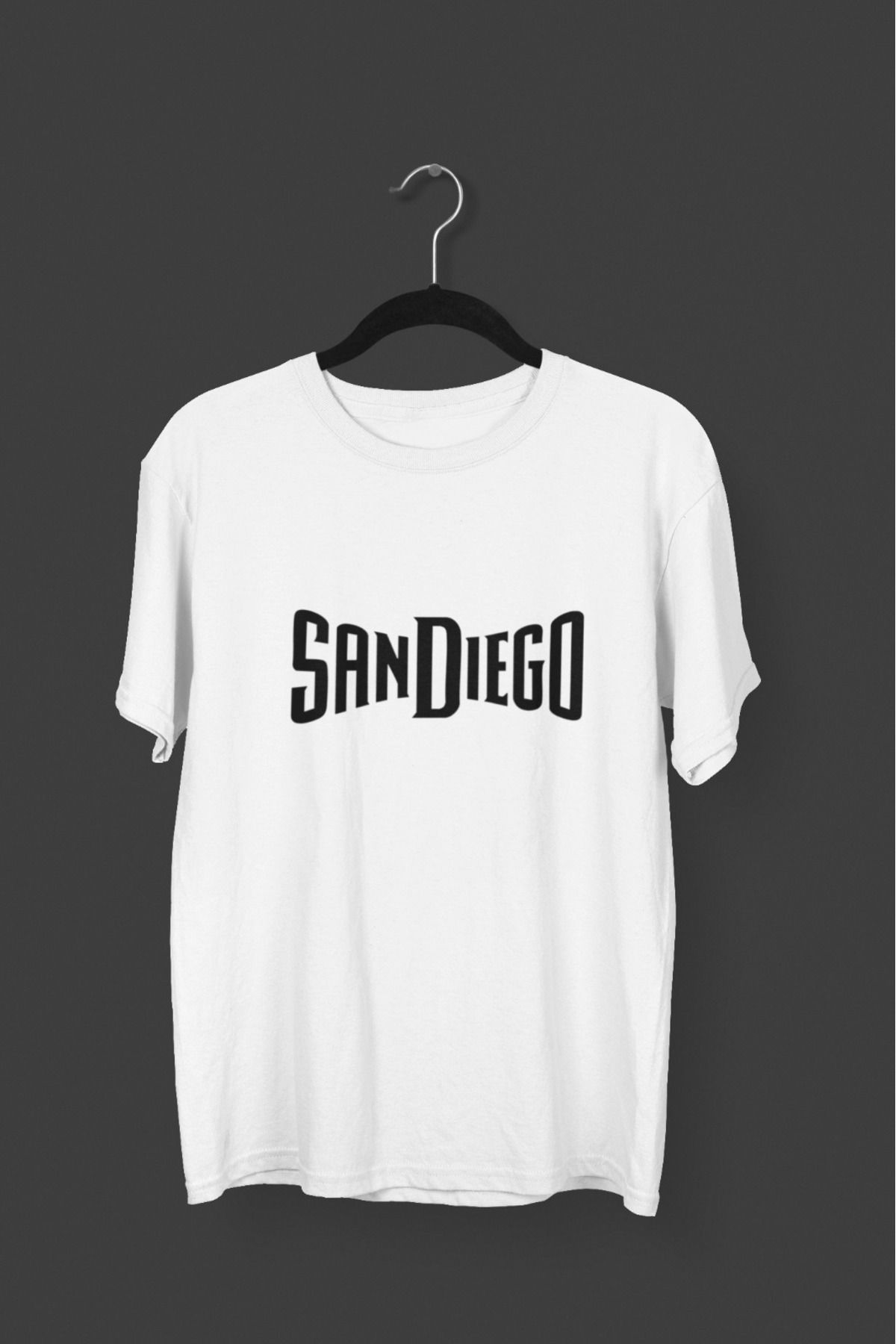Butik ERKEK/KADIN -SANDIEGO- TRANSFER BASKILI YUVARLAK YAKA KISA KOL TİŞÖRT