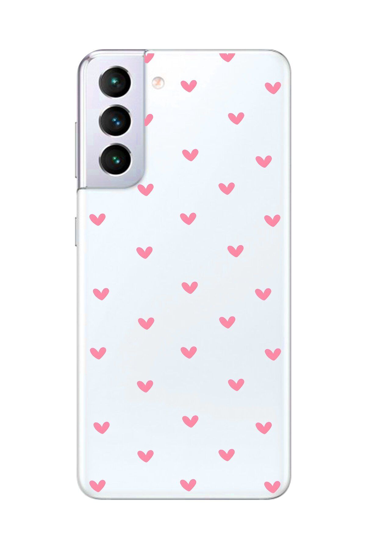 Dali Design Galaxy S21+ Uyumlu Şeffaf Kılıf Şeffaf Kalp 1 Tasarımlı