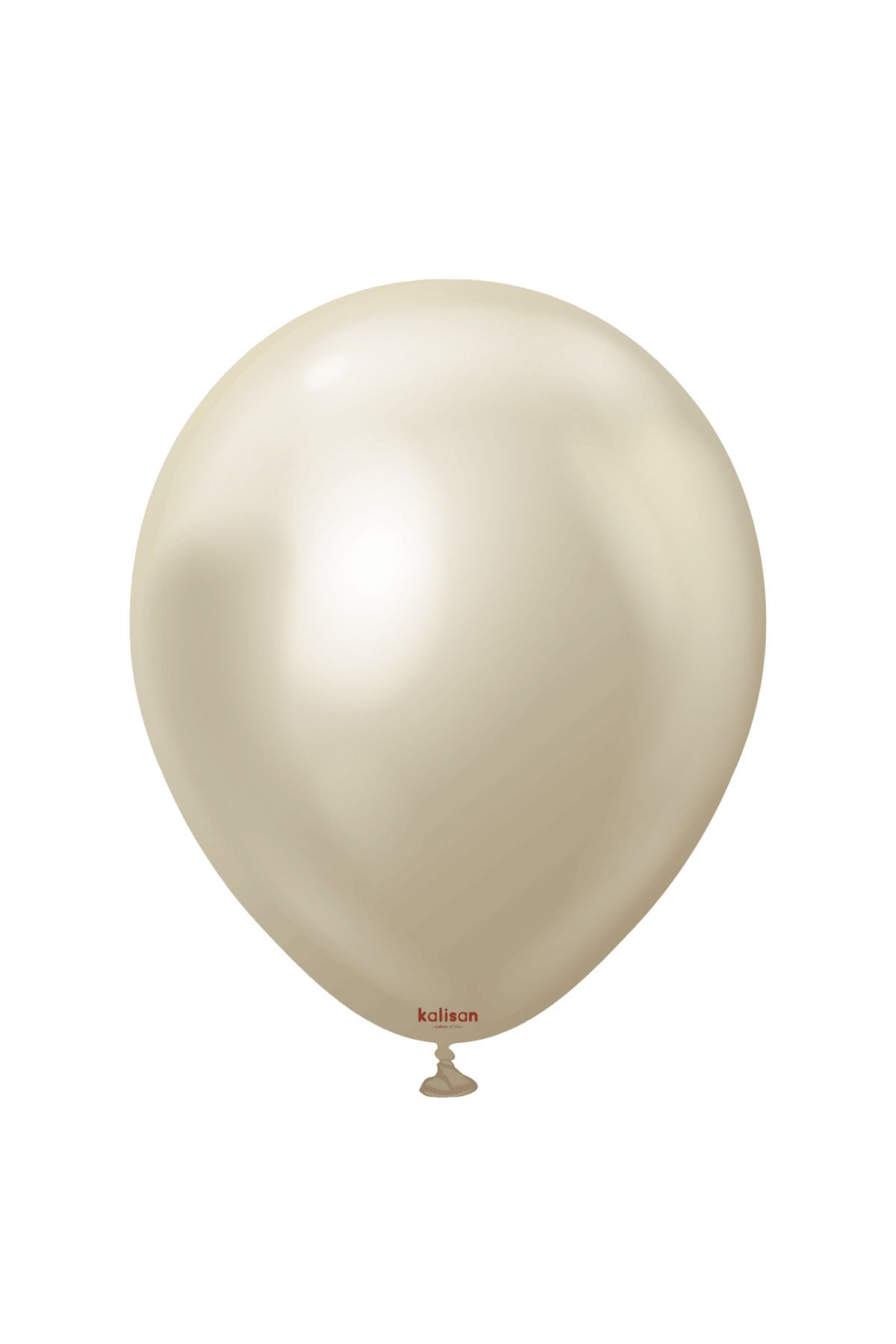 Partweety Kalisan Mirror Krom Balon White Gold 12 inc 5 Adet