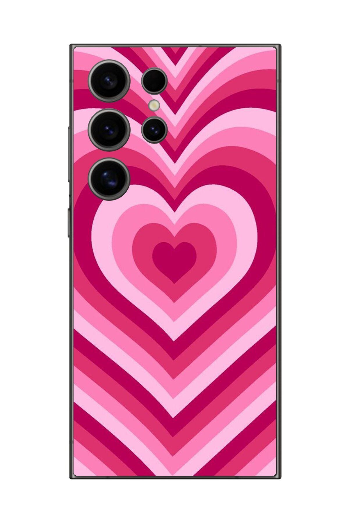 Dali Design Samsung Galaxy S24 Ultra Uyumlu Şeffaf Kılıf Kalp 1 Tasarımlı