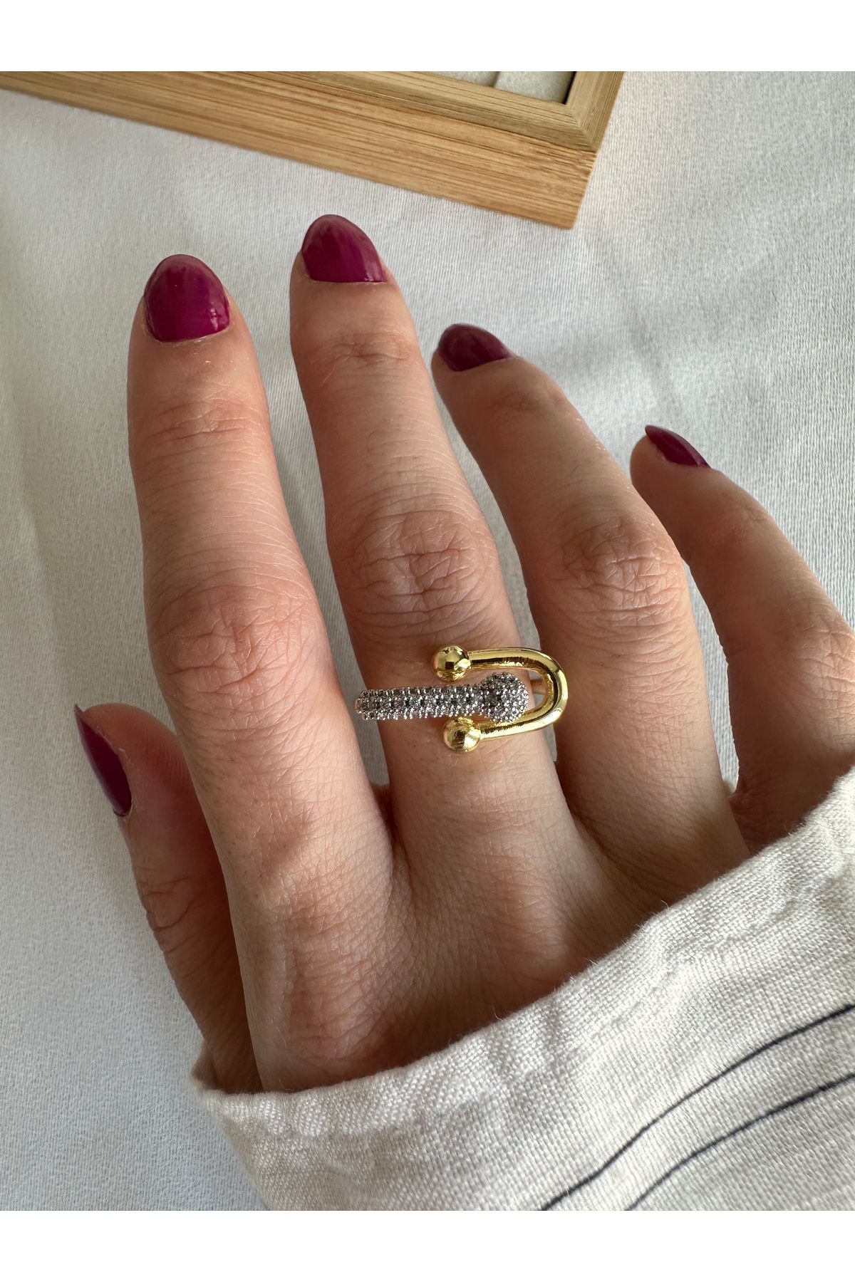 ringbox Çift Renkli Marka Model Yüzük