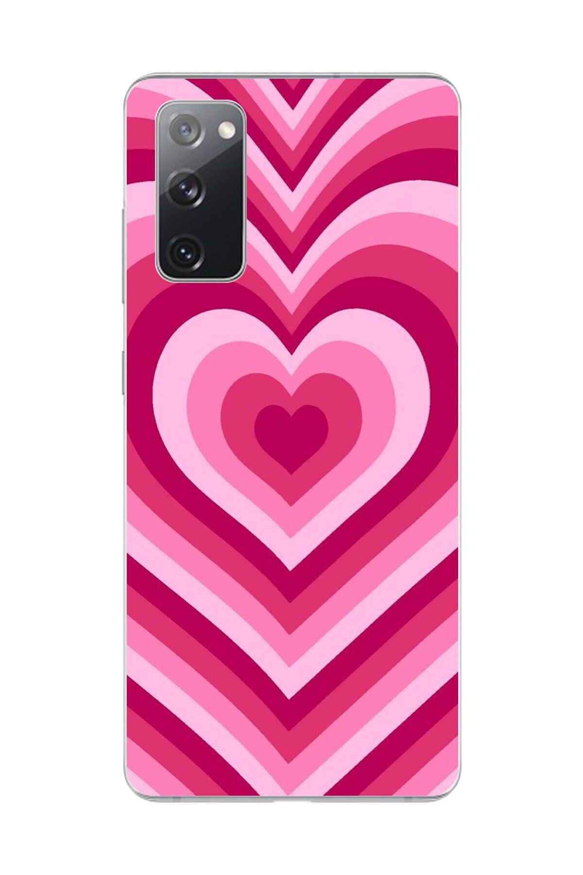 Dali Design Galaxy S20 FE Uyumlu Şeffaf Kılıf Kalp 1 Tasarımlı