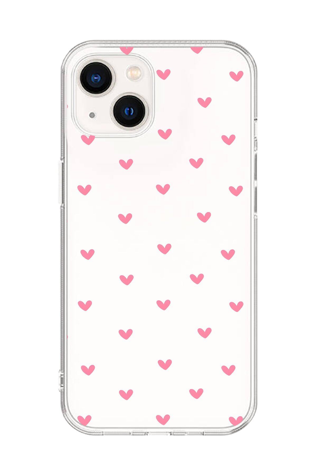 Dali Design iPhone 13 Mini Uyumlu Şeffaf Kılıf Şeffaf Kalp 1 Tasarımlı