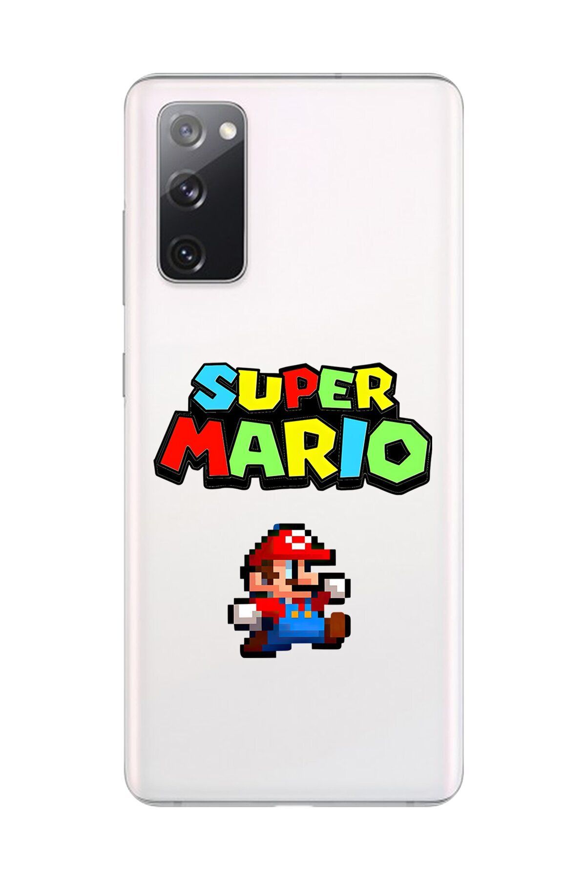 Dali Design Samsung Galaxy S20 FE Uyumlu Şeffaf Kılıf 2 Mario Tasarımlı