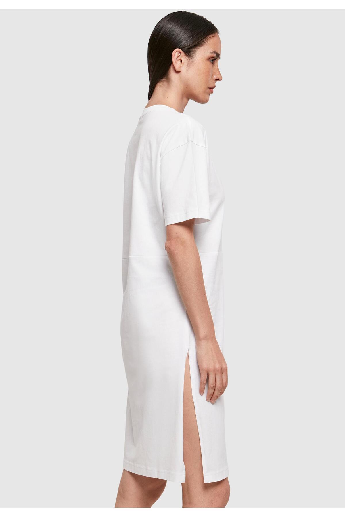 Merchcode-Damen Ladies New York Oversized Slit Tee Dress 6