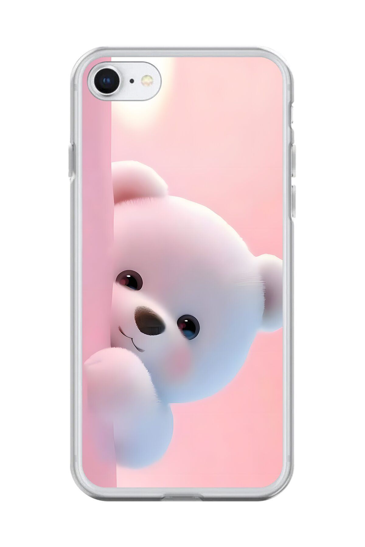 Dali Design iPhone 6 Uyumlu Şeffaf Kılıf 1 Peluş Ayıcık Tasarımlı
