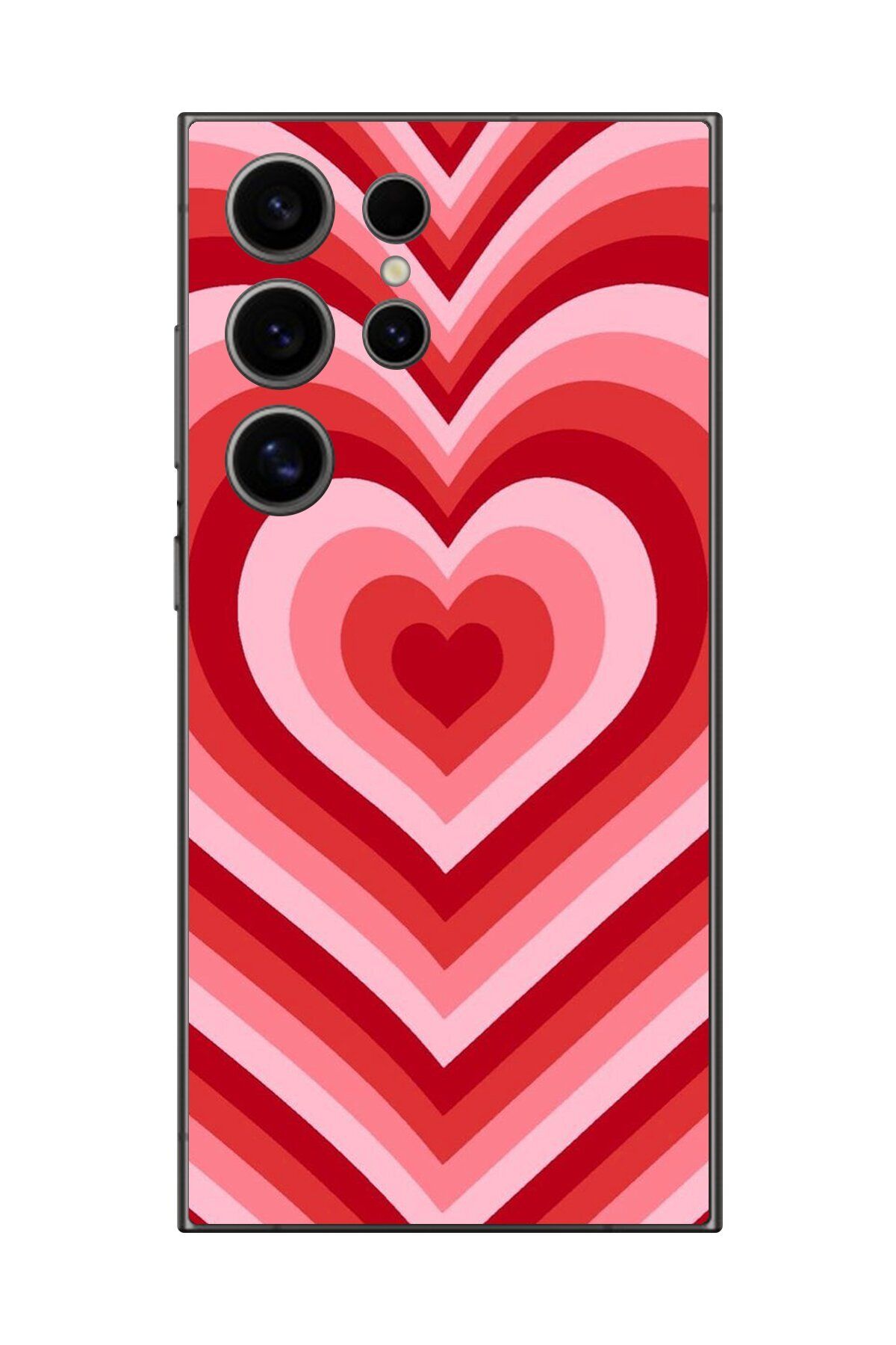 Dali Design Galaxy S24 Ultra Uyumlu Şeffaf Kılıf Kalp 3 Tasarımlı