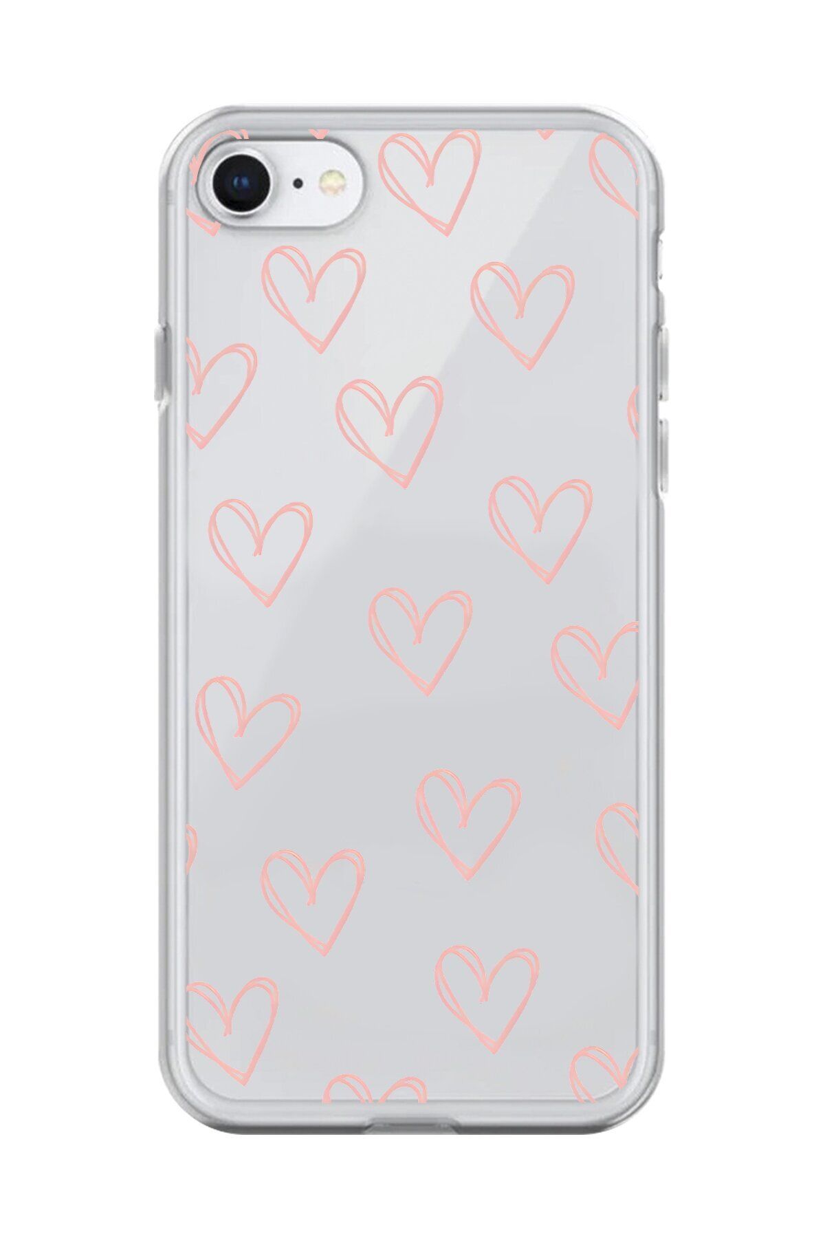 Dali Design iPhone 6 Uyumlu Şeffaf Kılıf Şeffaf Kalp 2 Tasarımlı