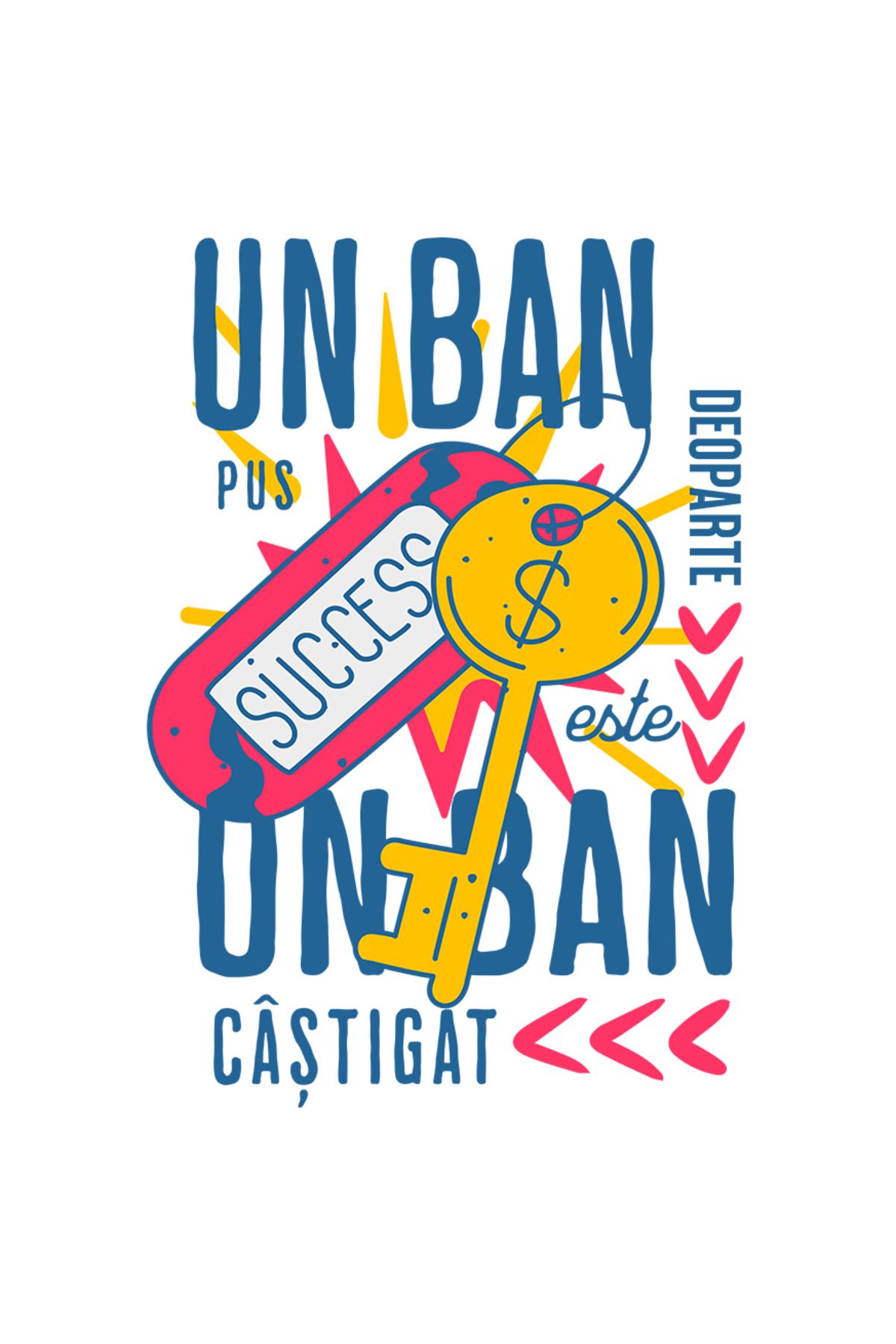 StoryGift Romania Sticker Eticheta 40cm Adeziv Un Ban Pus Deoparte Este Un Ban Castigat Cu Margini Albe, Pvc Vin - One Size