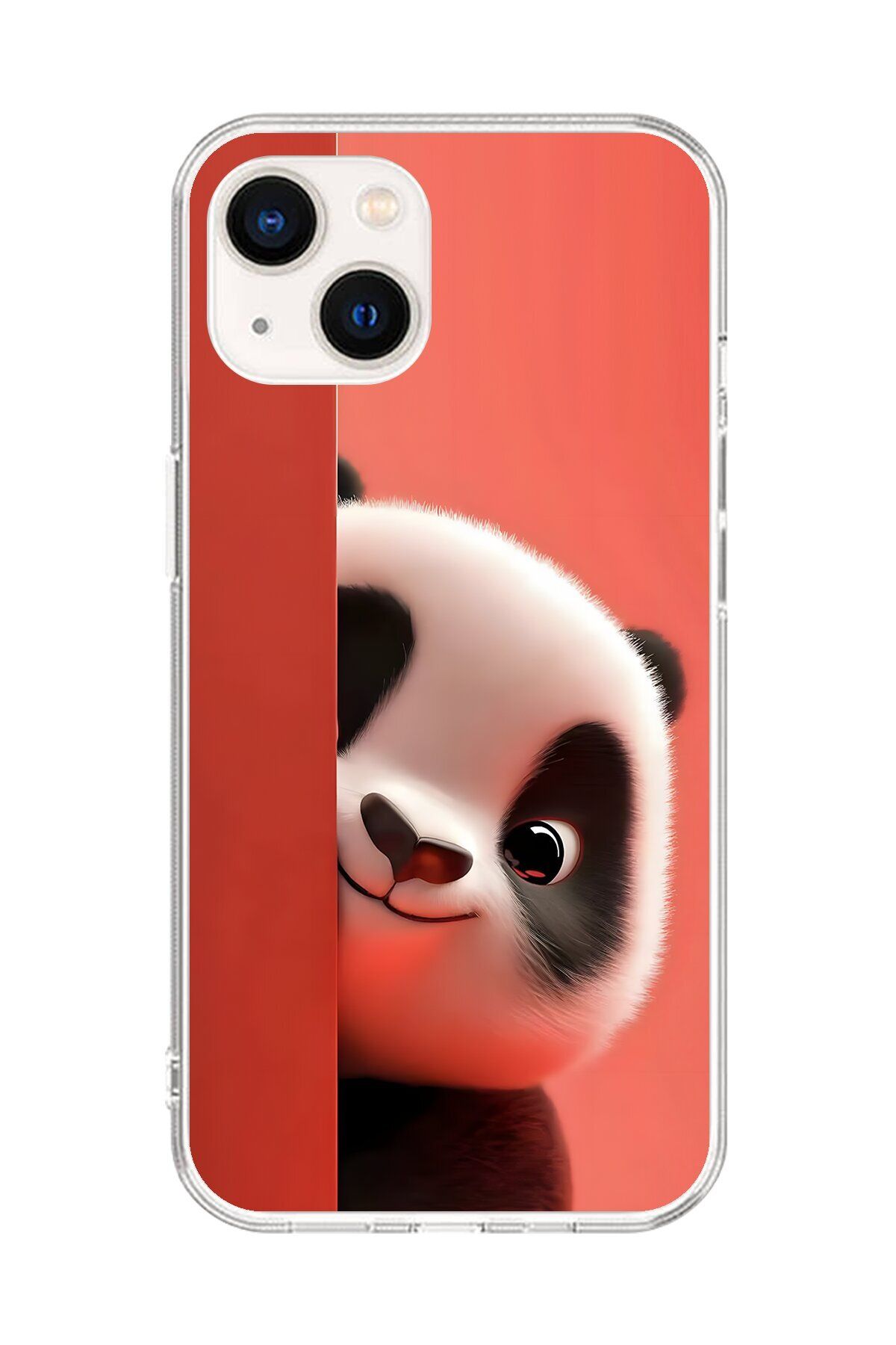 Dali Design iPhone 15 Uyumlu Şeffaf Kılıf 4 Peluş Panda Tasarımlı