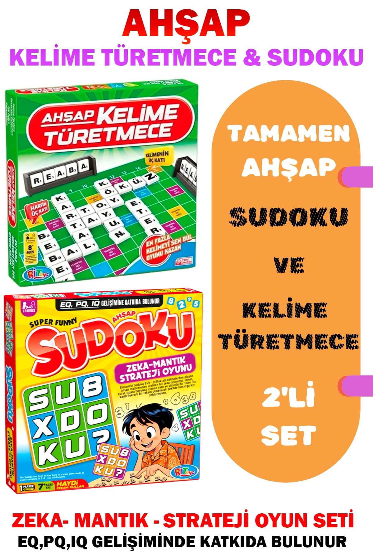 OYUNKAFASI KELİME ÜRETMECE VE SUDOKU ( 2'Lİ OYUN SETİ )
