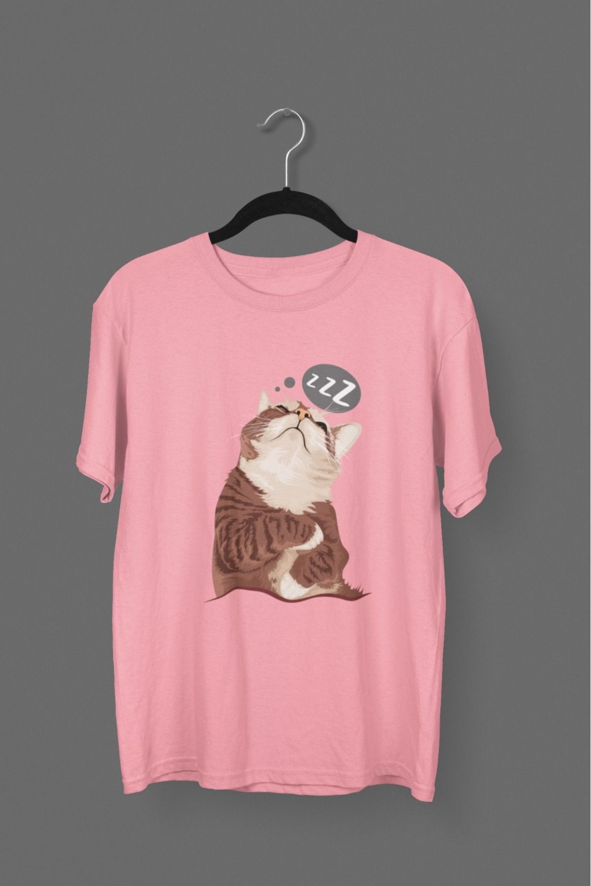 Butik ERKEK/KADIN -KEDİ2 - TRANSFER BASKILI YUVARLAK YAKA KISA KOL TİŞÖRT