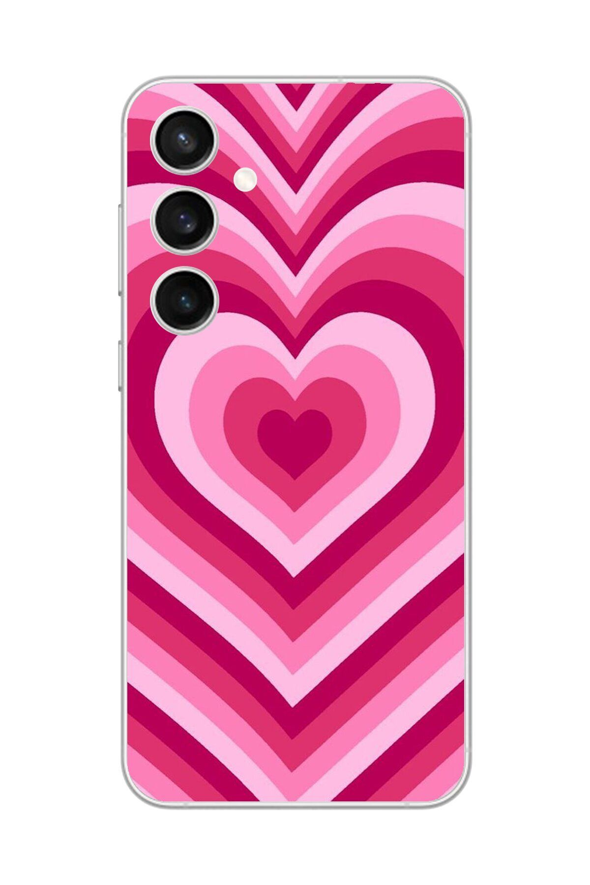 Dali Design Galaxy S23 Uyumlu Şeffaf Kılıf Kalp 1 Tasarımlı