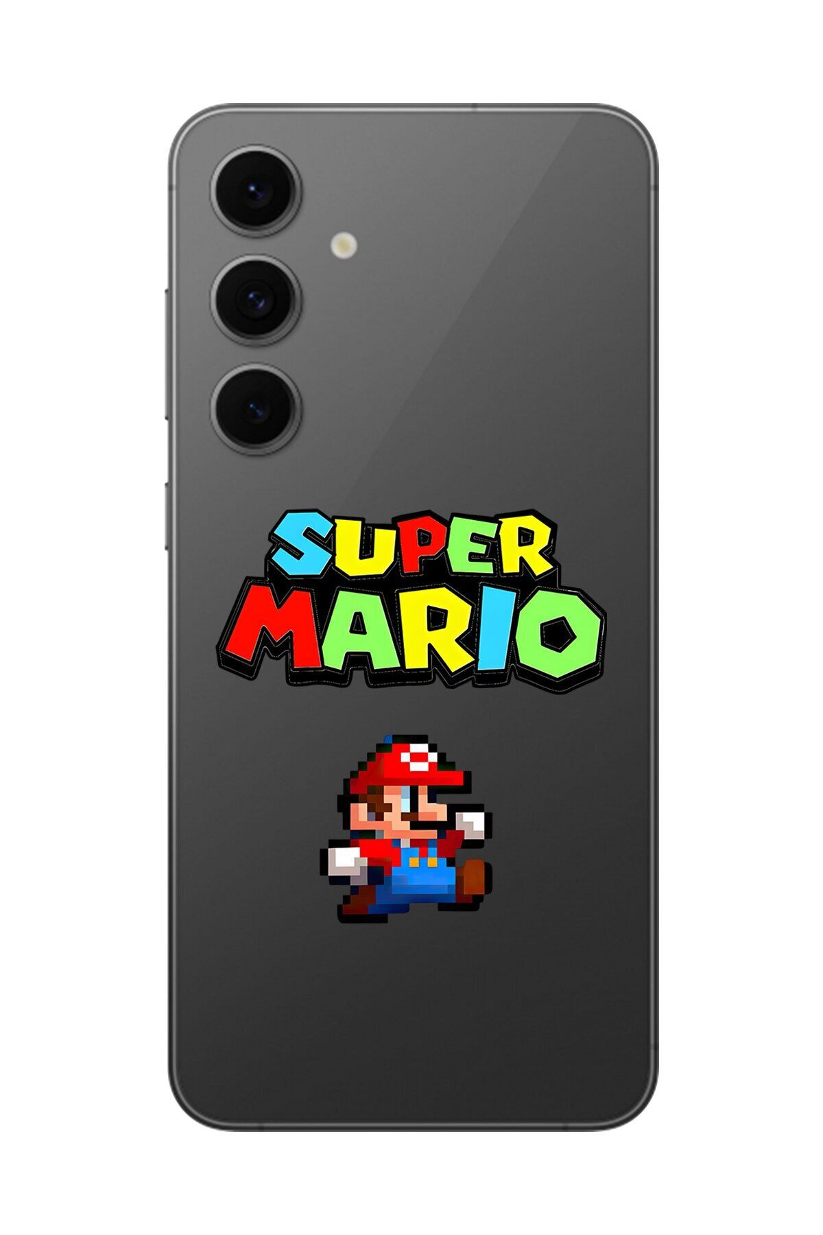 Dali Design Samsung Galaxy S24 FE Uyumlu Şeffaf Kılıf 2 Mario Tasarımlı