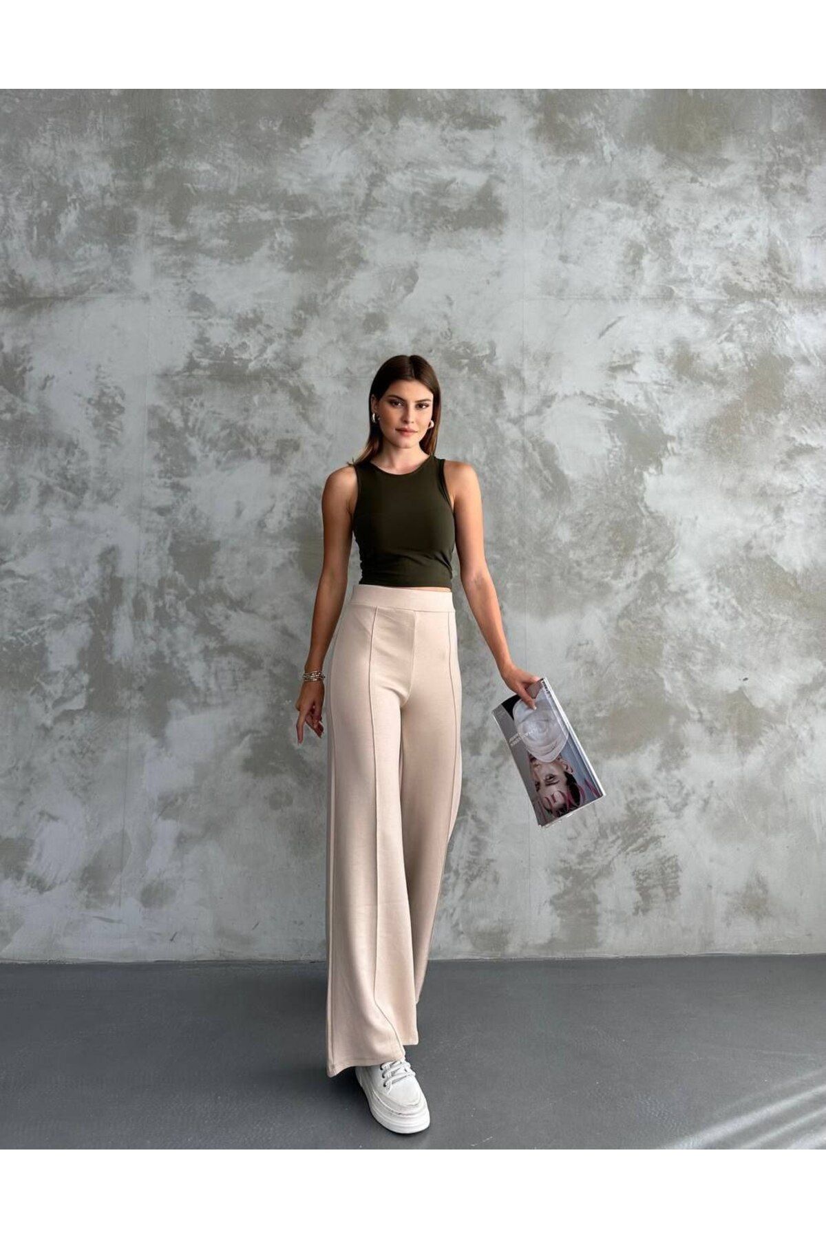 HR Collection Çımalı Modal Kumaş Kadın Pantolon