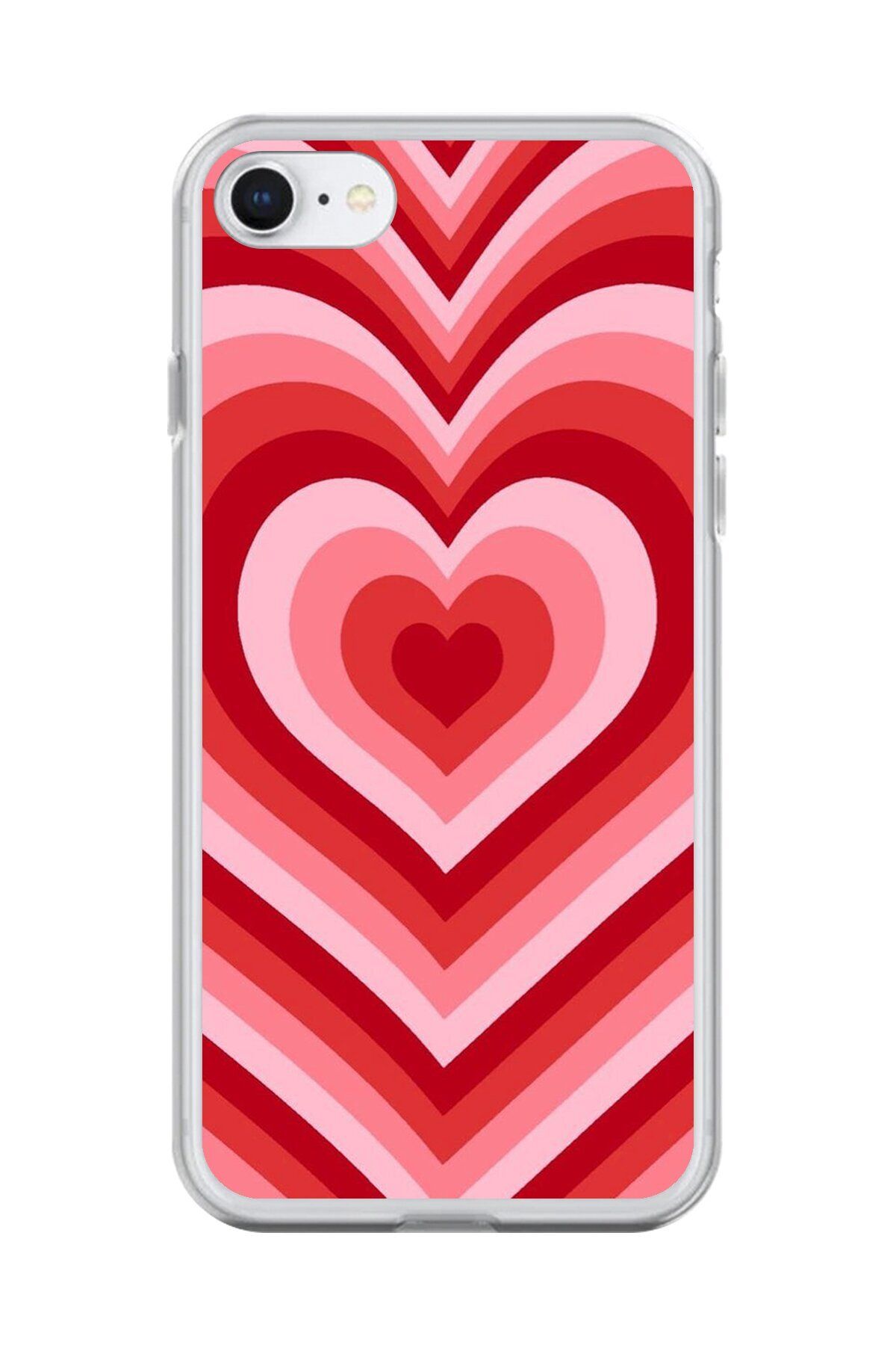 Dali Design iPhone 6 Plus Uyumlu Şeffaf Kılıf Kalp 3 Tasarımlı