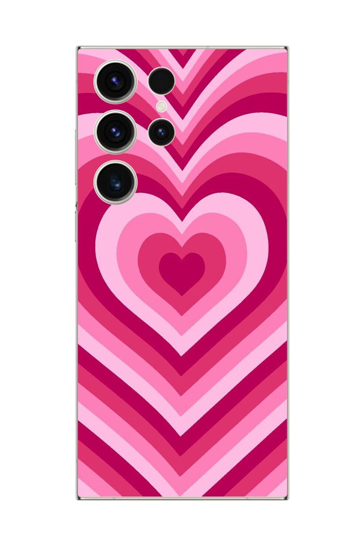 Dali Design Galaxy S23 Ultra Uyumlu Şeffaf Kılıf Kalp 1 Tasarımlı