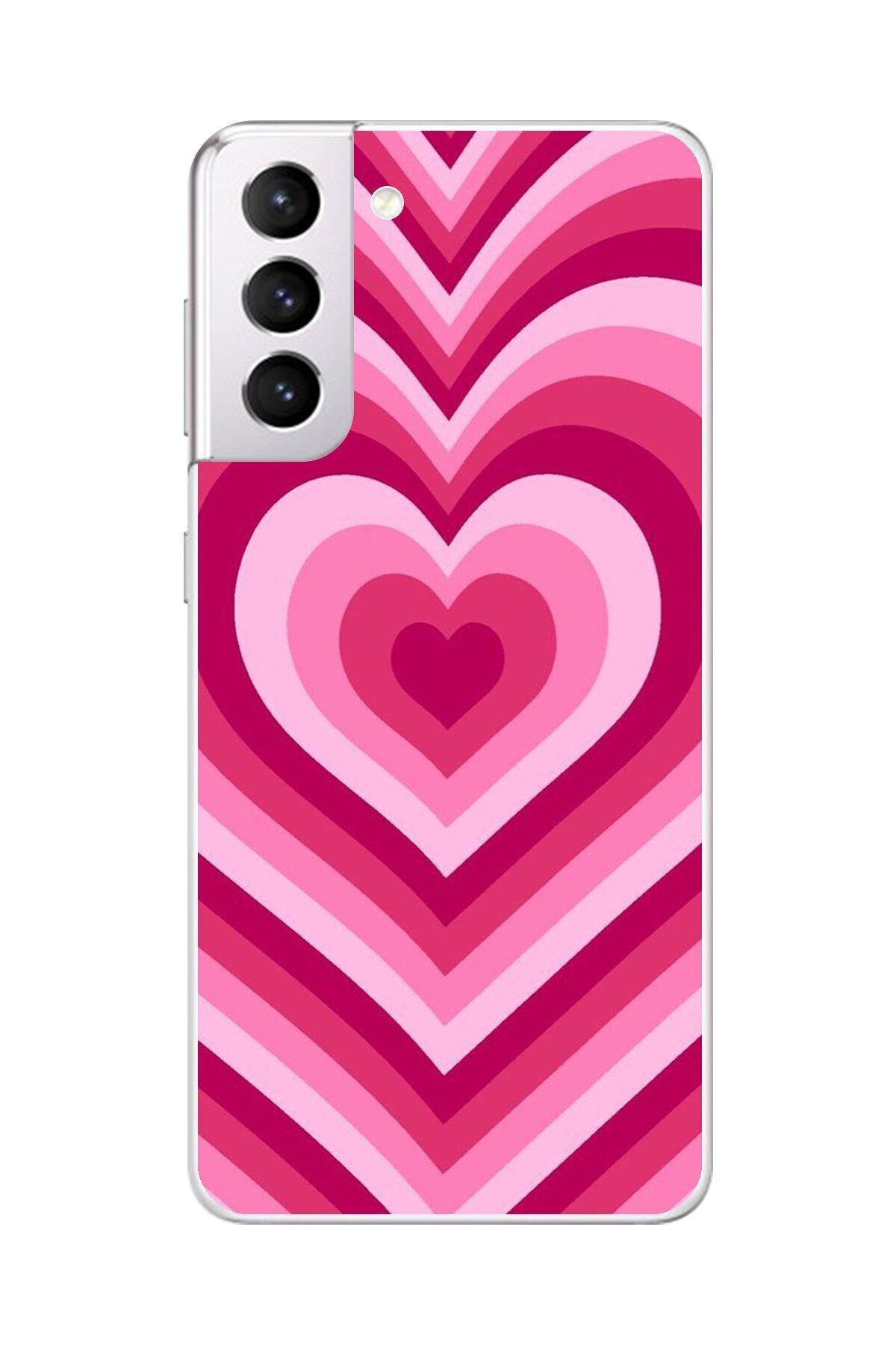 Dali Design Galaxy S21 Uyumlu Şeffaf Kılıf Kalp 1 Tasarımlı